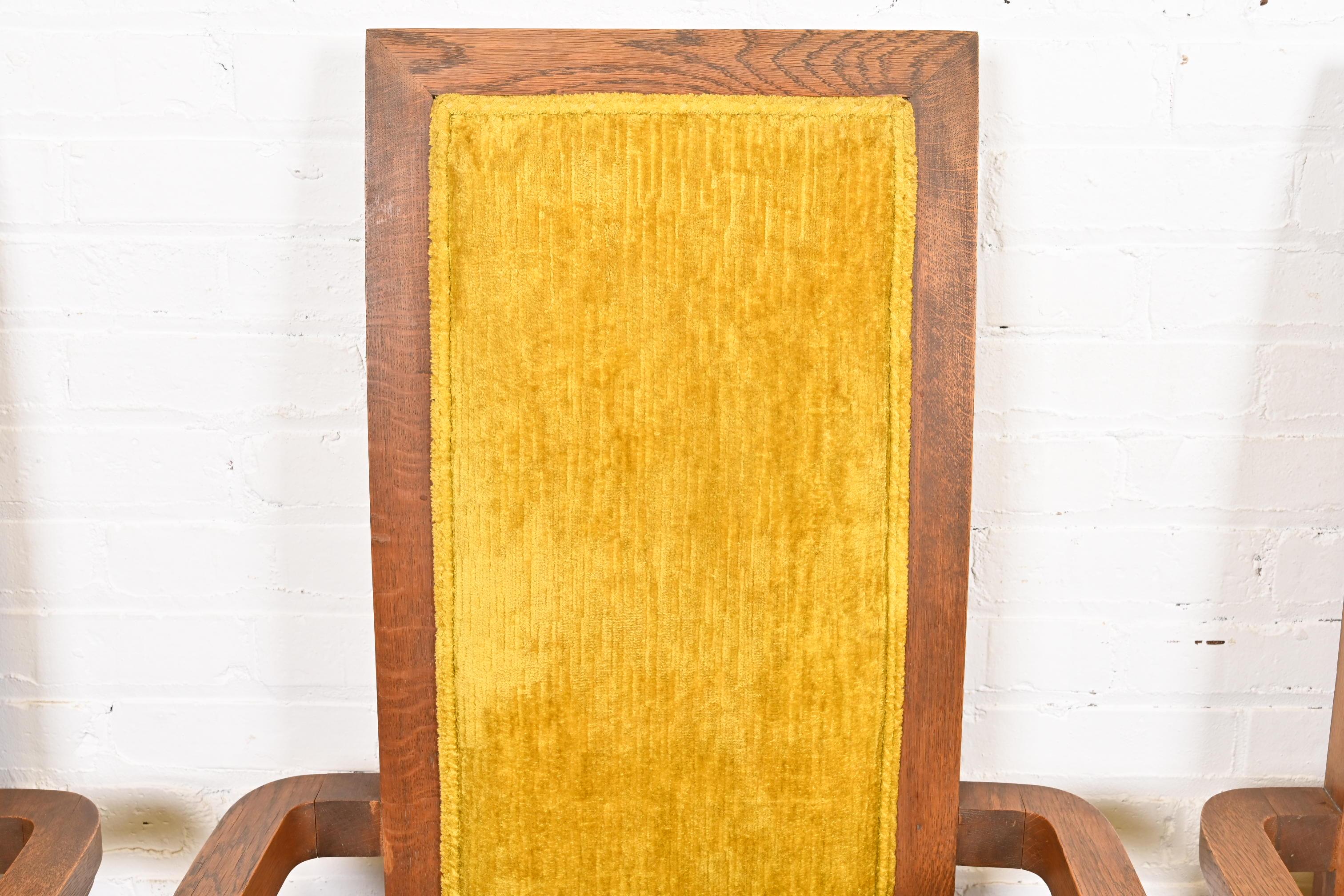 Frank Lloyd Wright per Heritage Henredon Taliesin Poltrone con schienale alto, Set di 4 in vendita 1