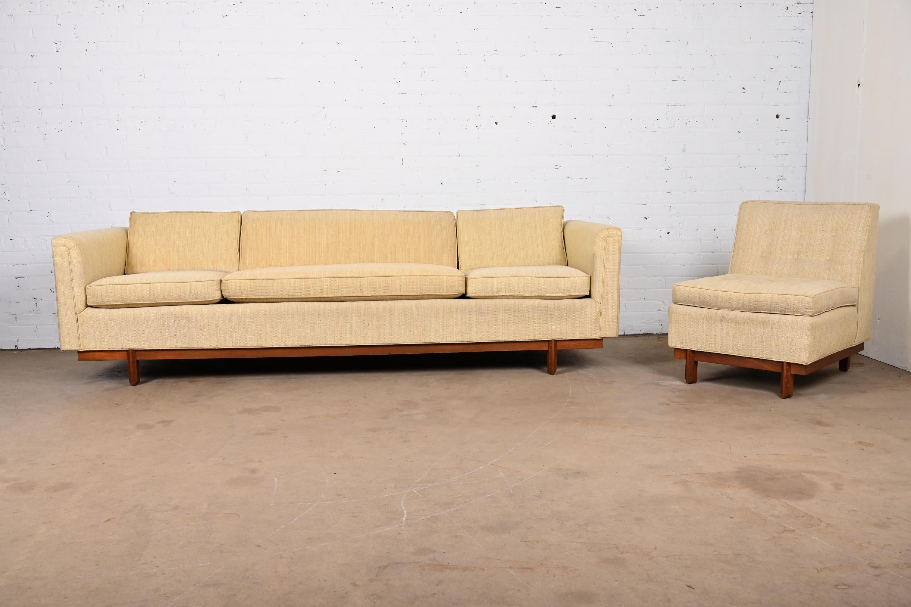 Frank Lloyd Wright for Heritage Henredon Taliesin Long Sofa, 1950s 6