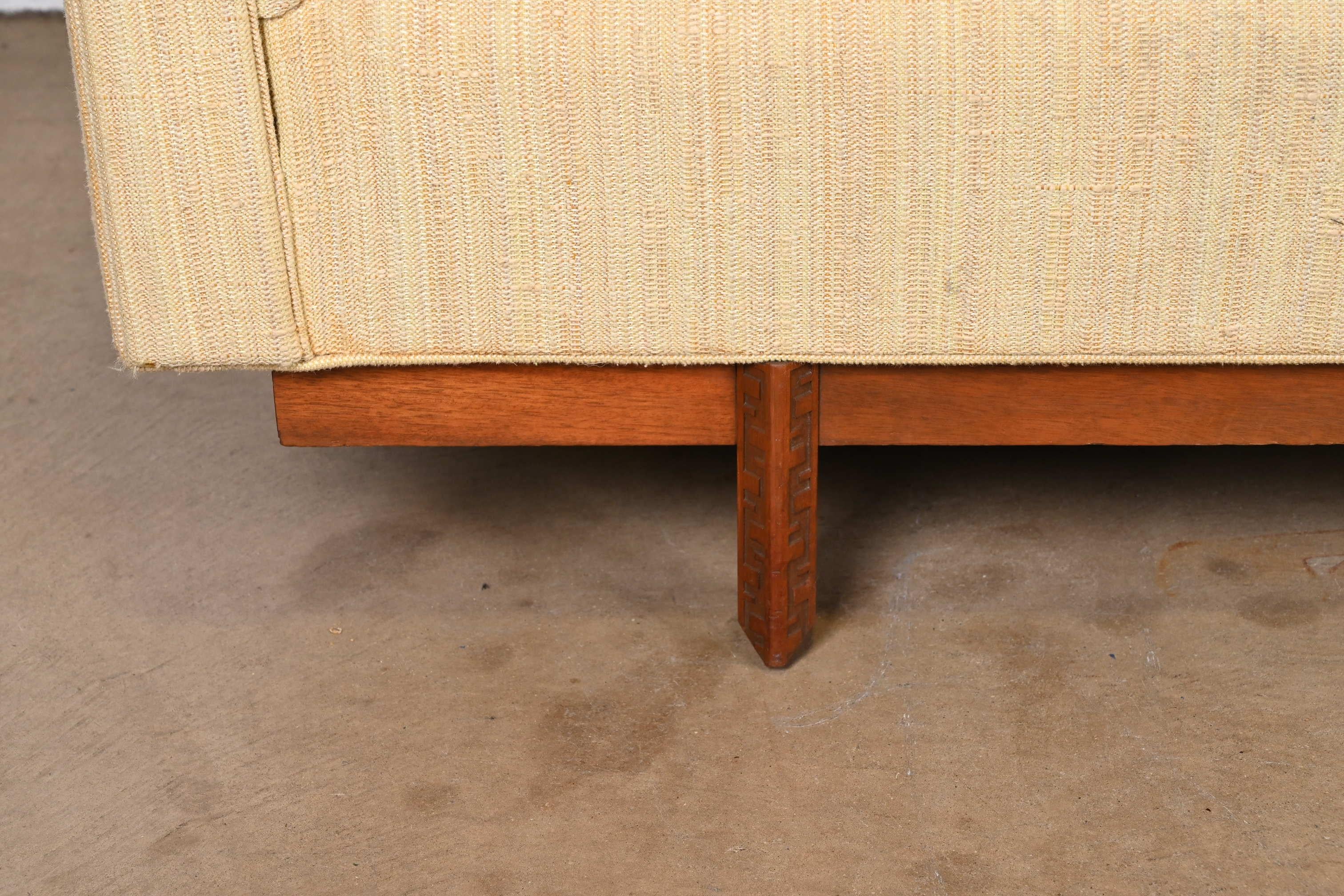 Upholstery Frank Lloyd Wright for Heritage Henredon Taliesin Long Sofa, 1950s