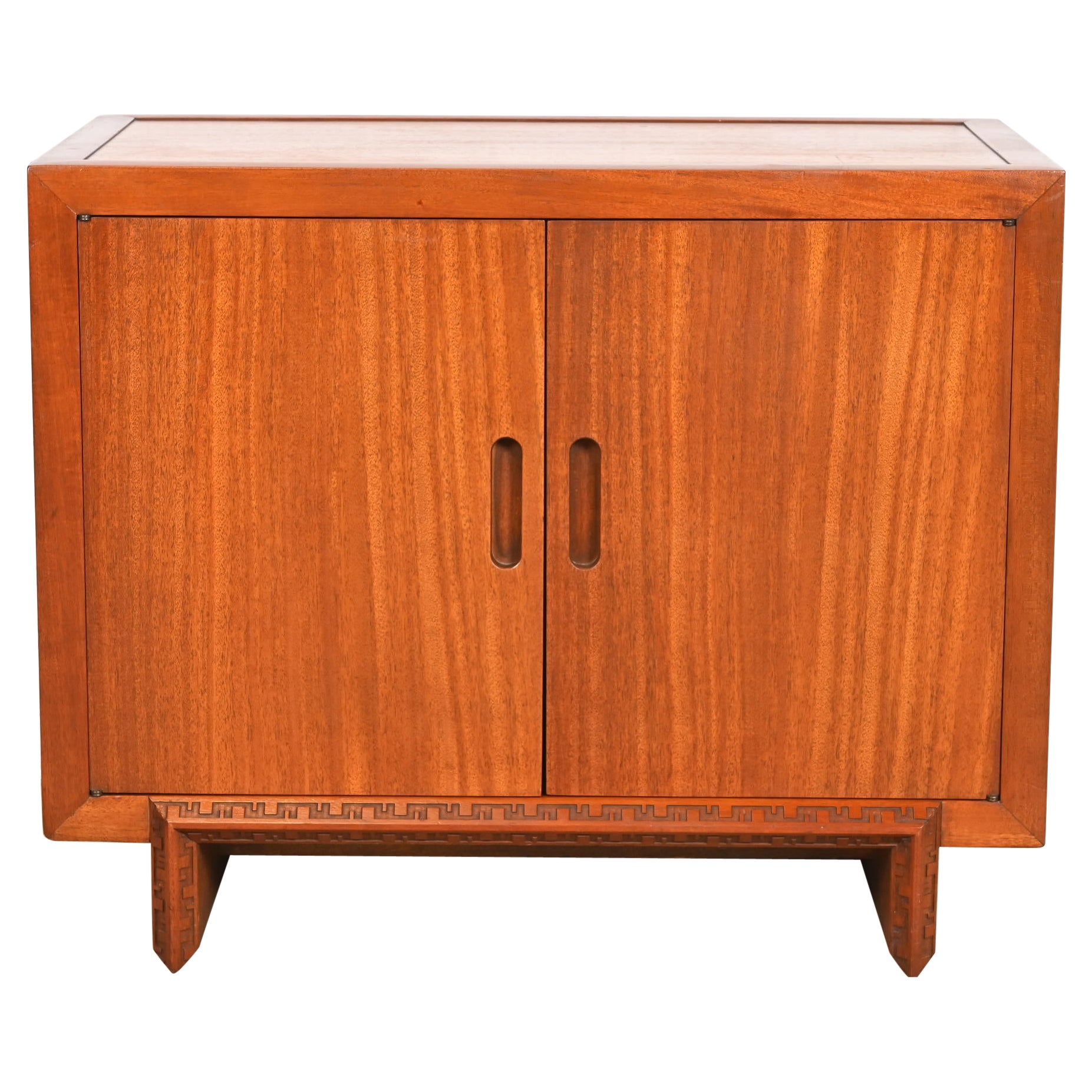 Frank Lloyd Wright for Heritage Henredon Taliesin Mahogany Cabinet, 1950s