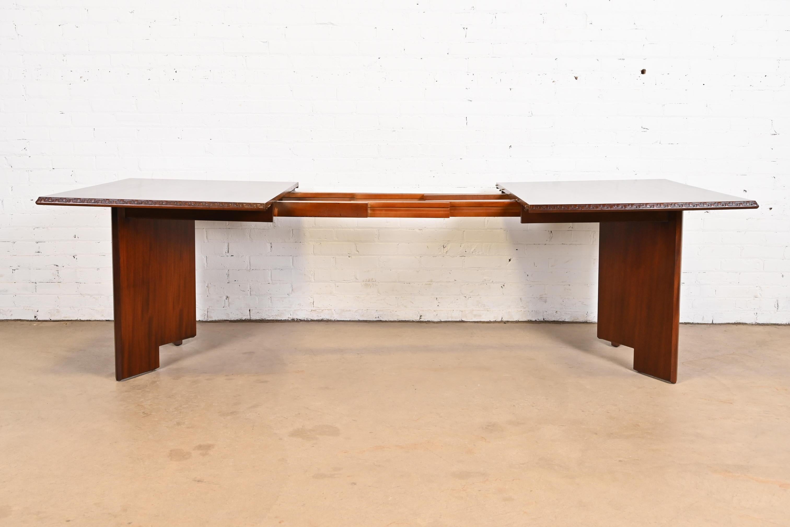 Acajou Table de salle à manger Taliesin en acajou Frank Lloyd Wright pour Heritage Henredon en vente