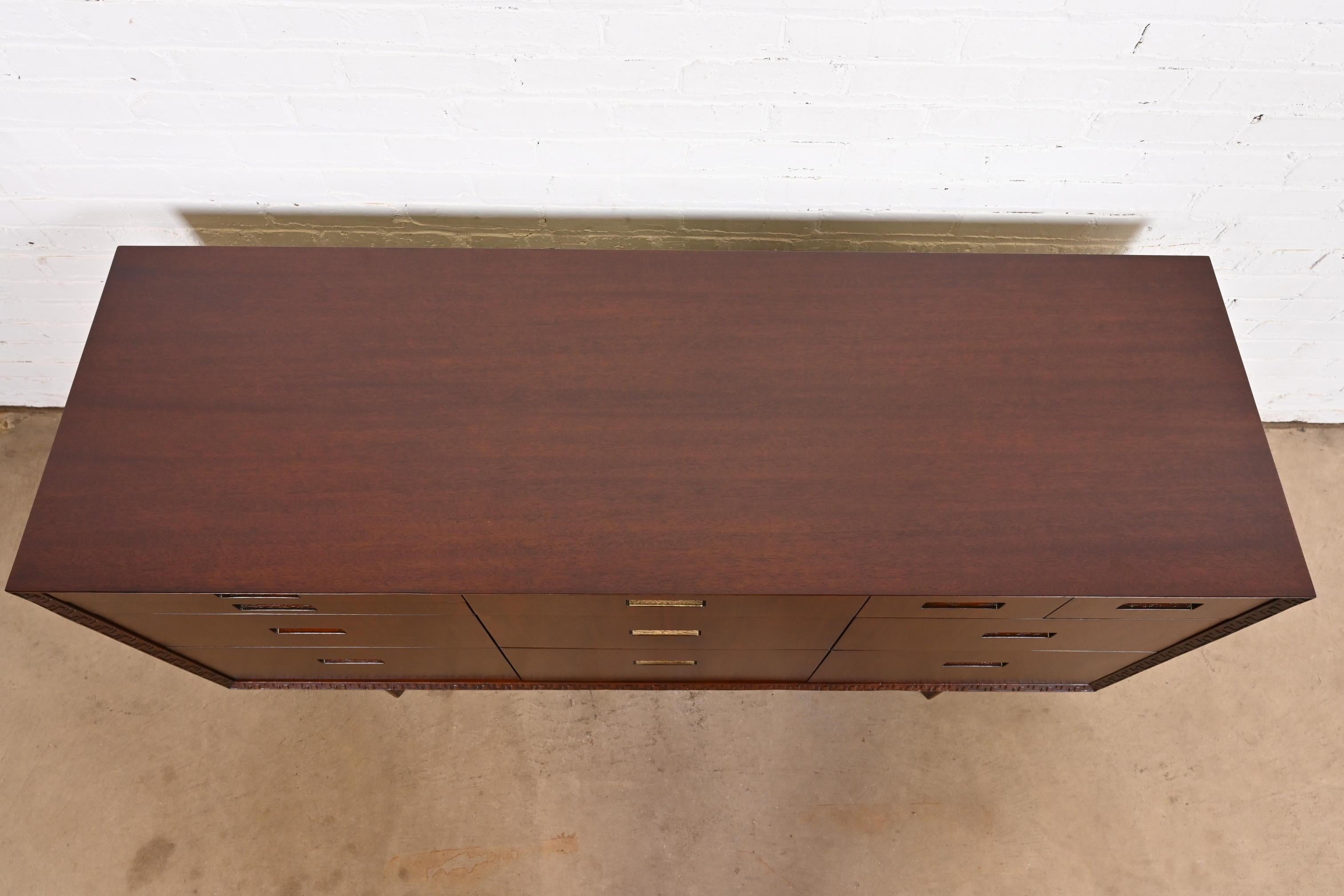 Frank Lloyd Wright for Heritage Henredon Taliesin Mahogany Dresser or Credenza 4