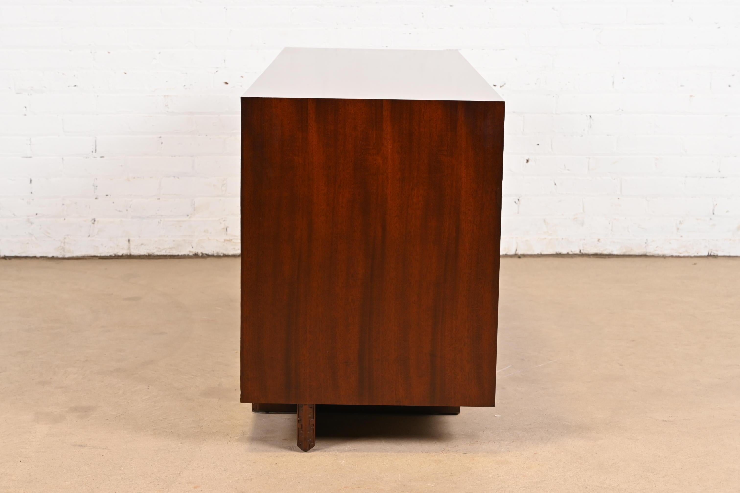 Frank Lloyd Wright for Heritage Henredon Taliesin Mahogany Dresser or Credenza 5