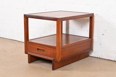 Frank Lloyd Wright for Heritage Henredon Taliesin Mahogany Nightstand, 1950s