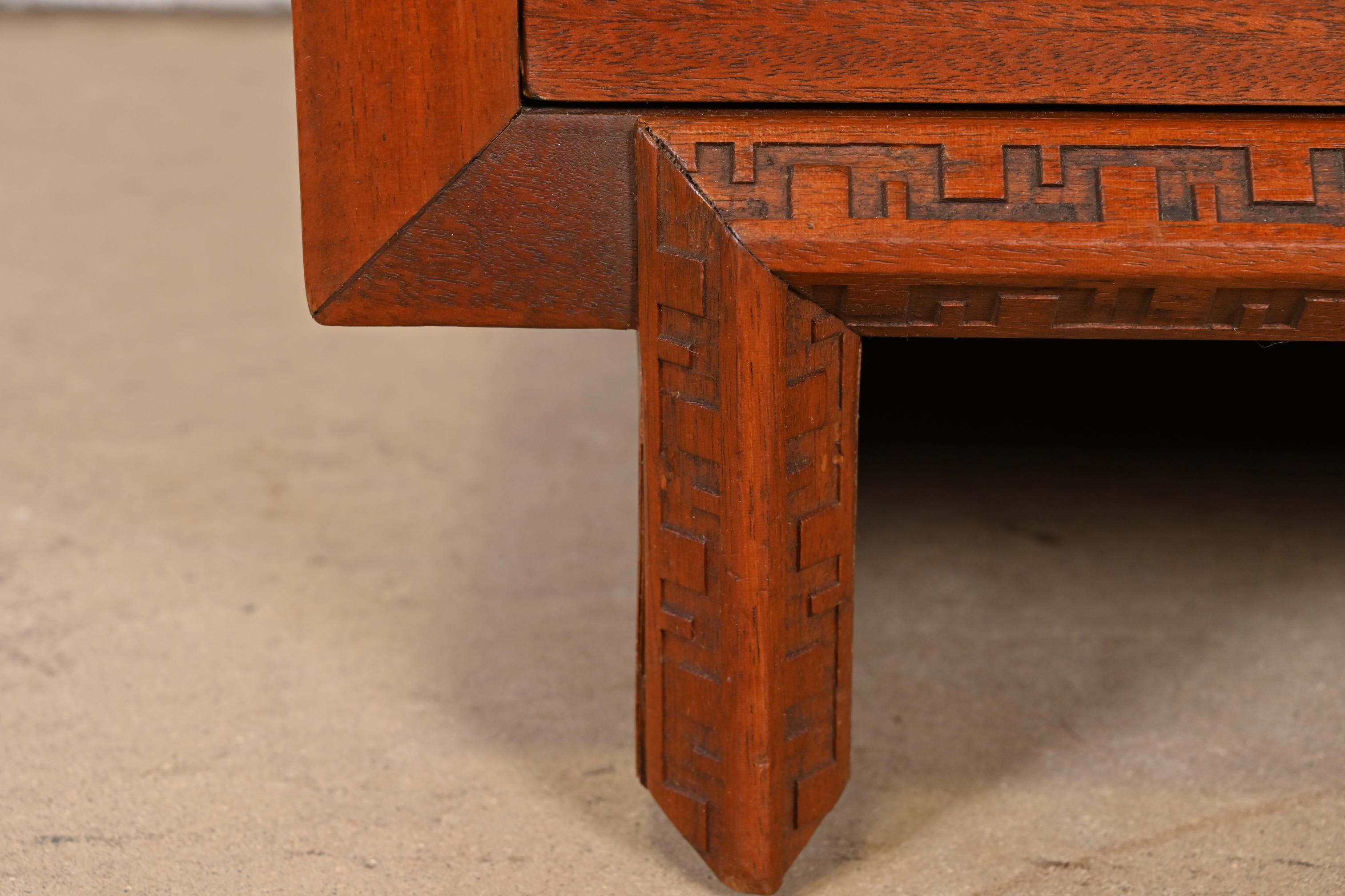 Frank Lloyd Wright for Heritage Henredon Taliesin Mahogany Nightstand, 1950s For Sale 2