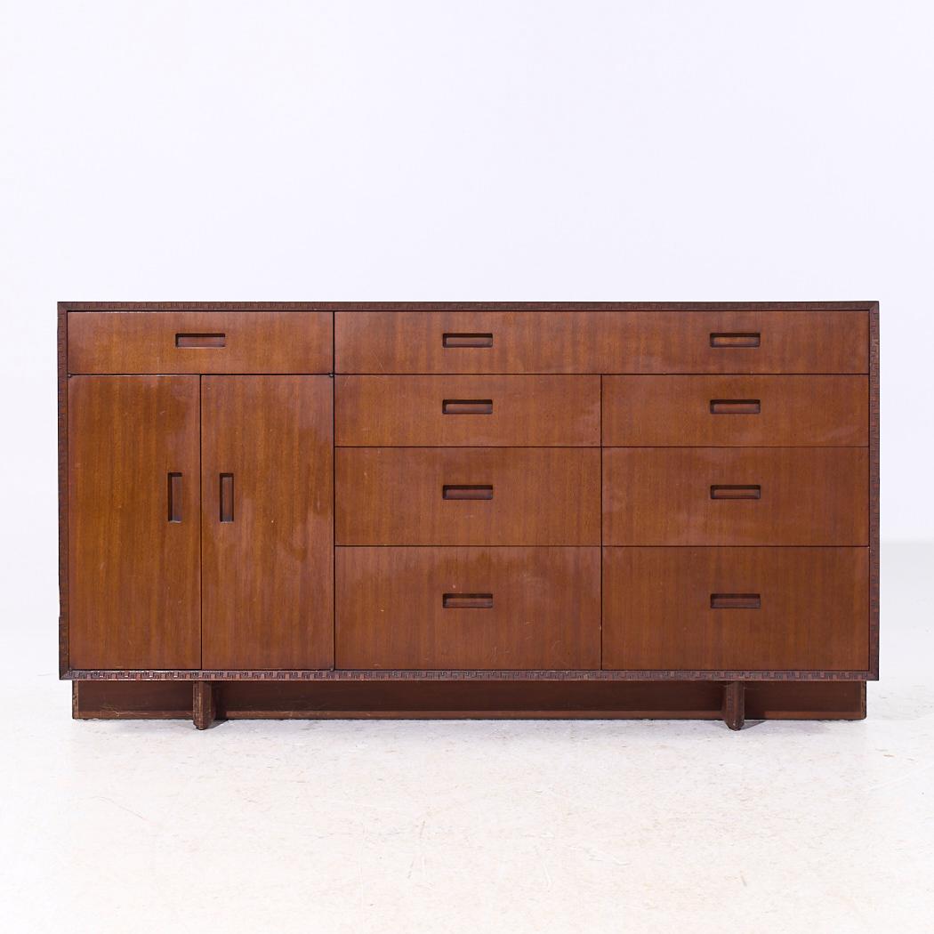 Frank Lloyd Wright for Heritage Henredon 'Taliesin' Mid Century Mahogany Credenza

This credenza measures: 66 wide x 20 deep x 34.75 inches high

All pieces of furniture can be had in what we call restored vintage condition. That means the piece is