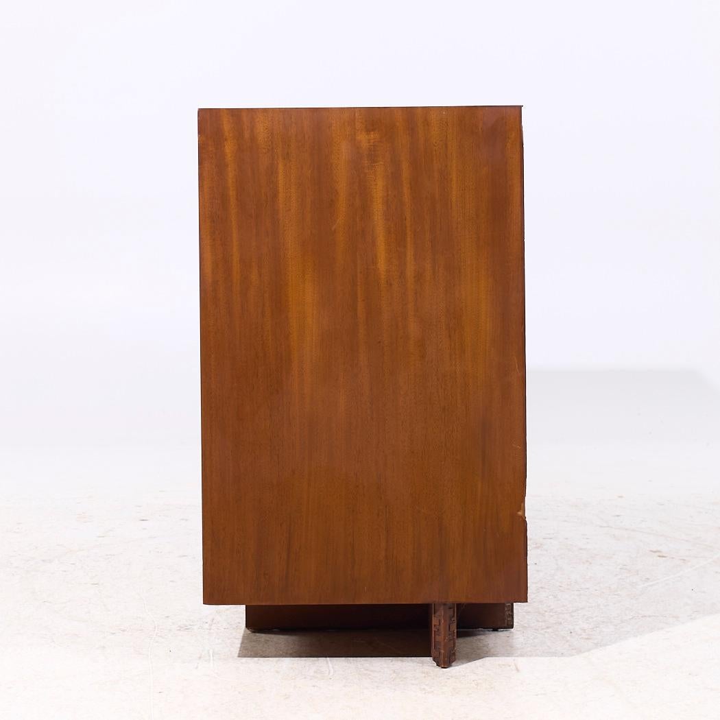 American Frank Lloyd Wright for Heritage Henredon 'Taliesin' MCM Mahogany Credenza