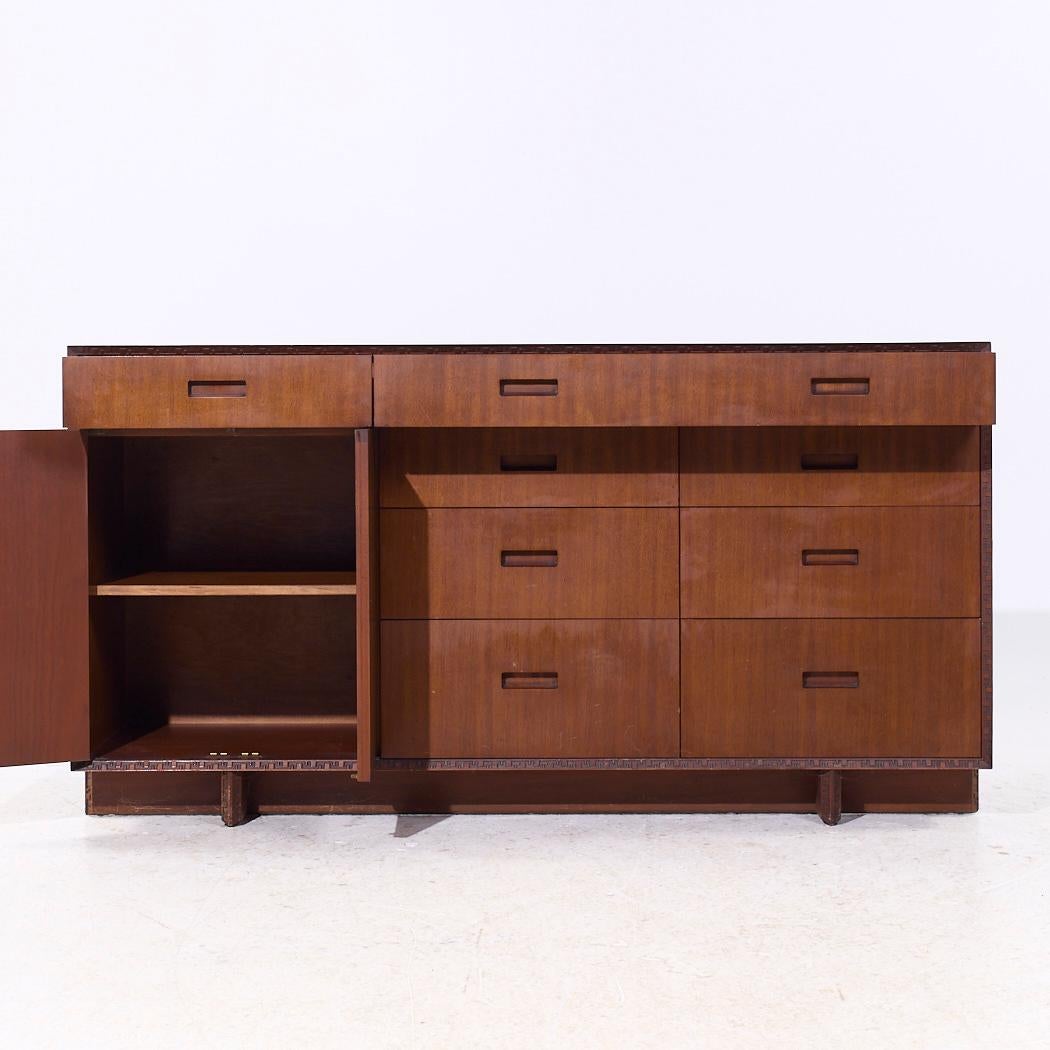 Frank Lloyd Wright for Heritage Henredon 'Taliesin' MCM Mahogany Credenza 1