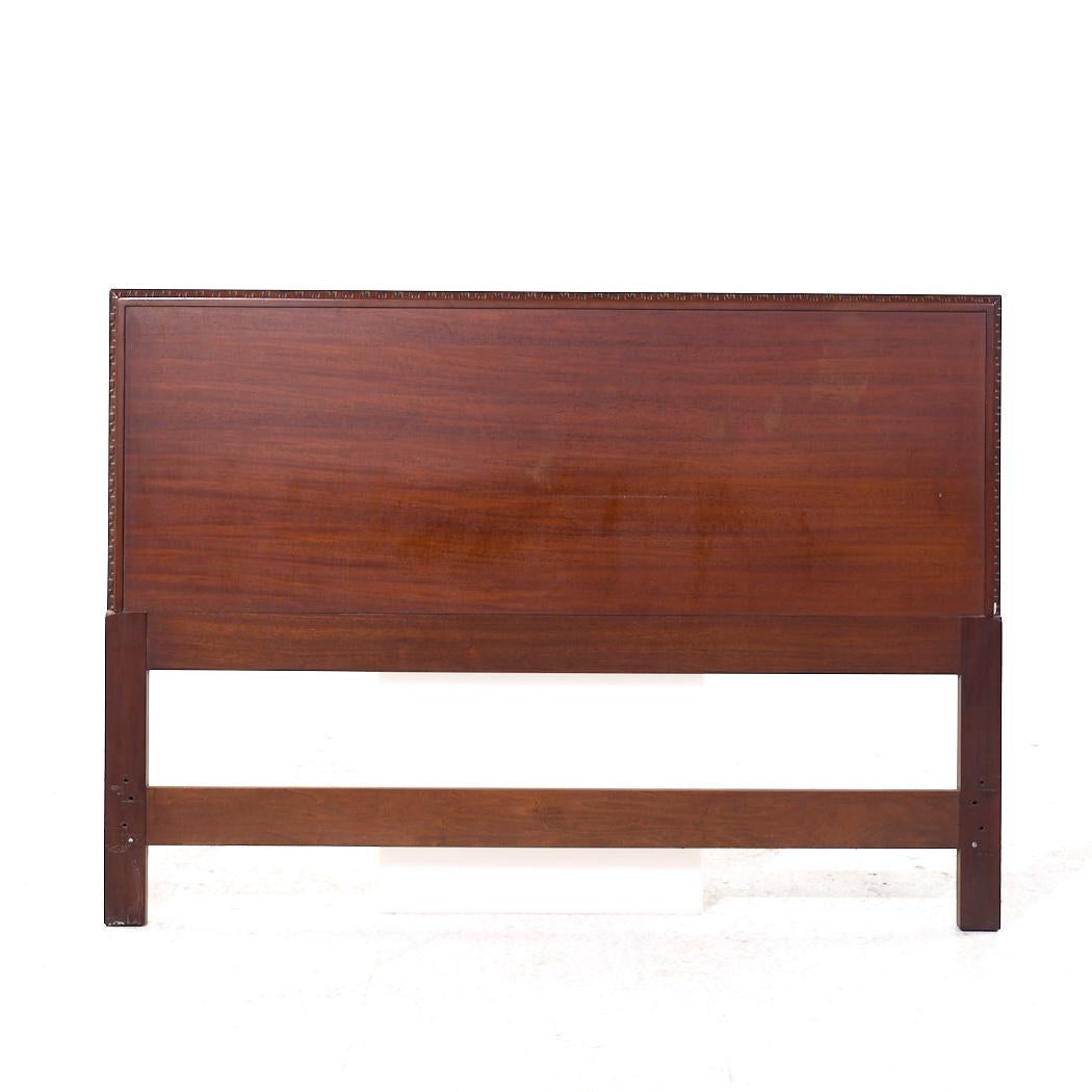 Frank Lloyd Wright para Heritage Henredon Cabecero completo de caoba de mediados de siglo 