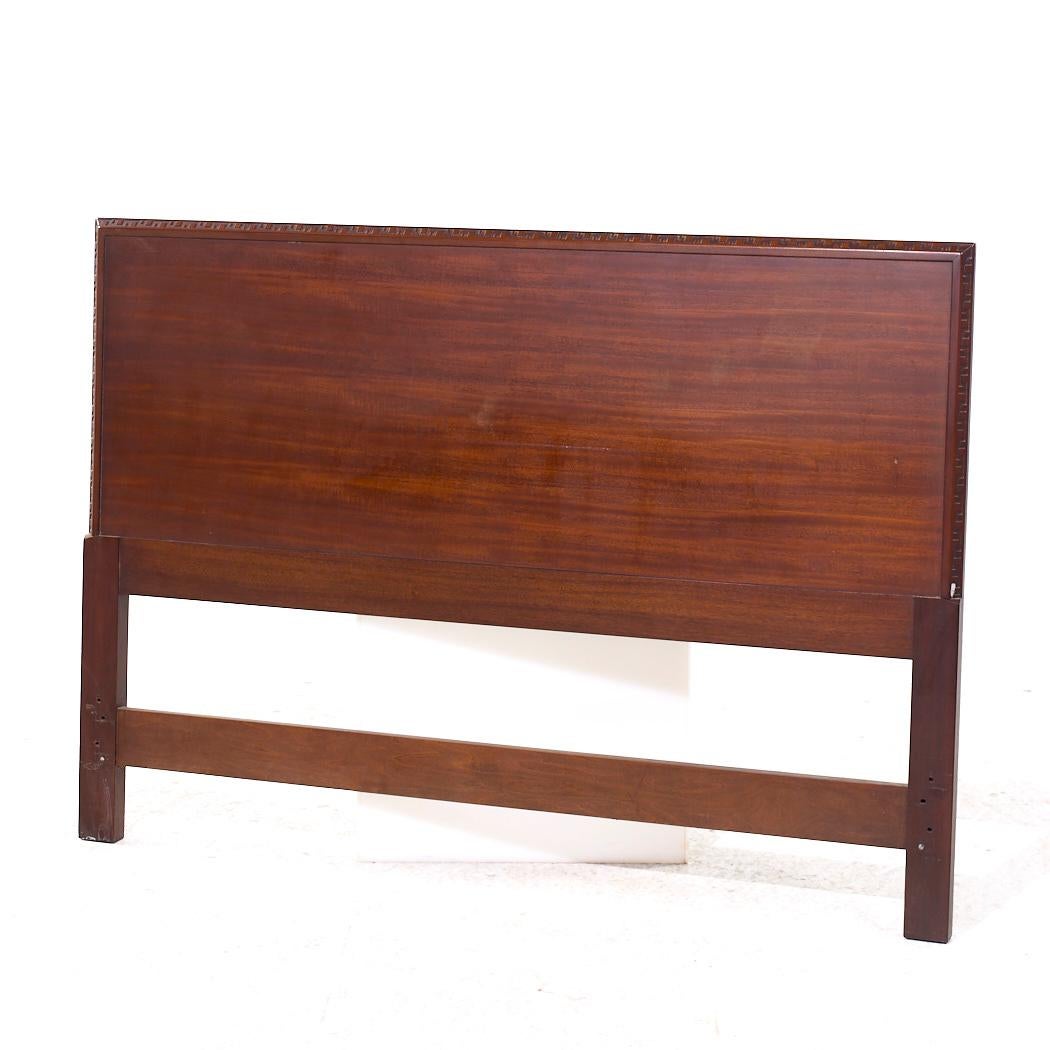 Frank Lloyd Wright para Heritage Henredon Cabecero de matrimonio Taliesin MCM Caoba Moderno de mediados de siglo en venta
