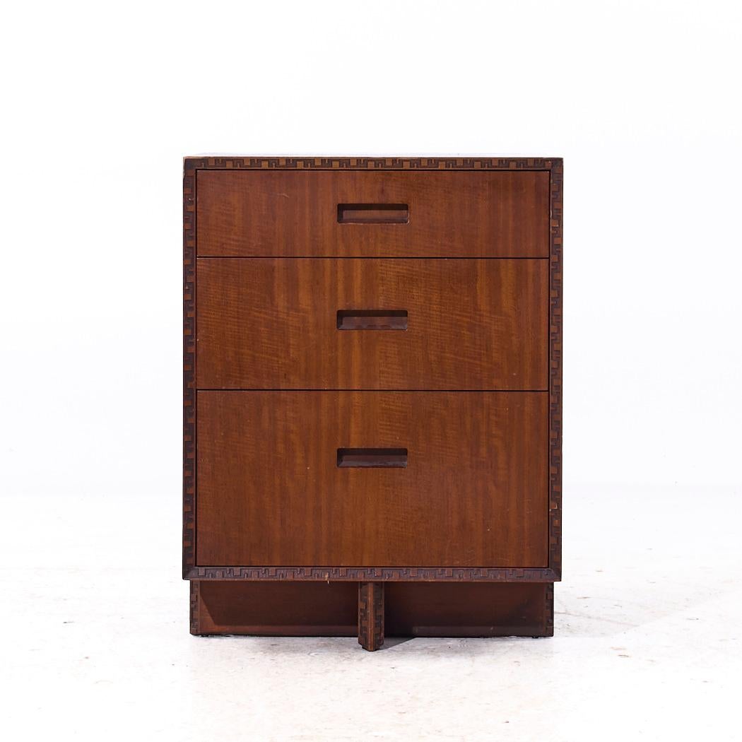Frank Lloyd Wright for Heritage Henredon 'Taliesin' Mid Century Mahogany Nightstand

This nightstand measures: 21.5 wide x 20 deep x 28 inches high

All pieces of furniture can be had in what we call restored vintage condition. That means the piece