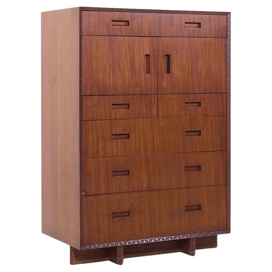 Frank Lloyd Wright for Heritage Henredon 'Taliesin' Mid Century Mahogany Highboy
