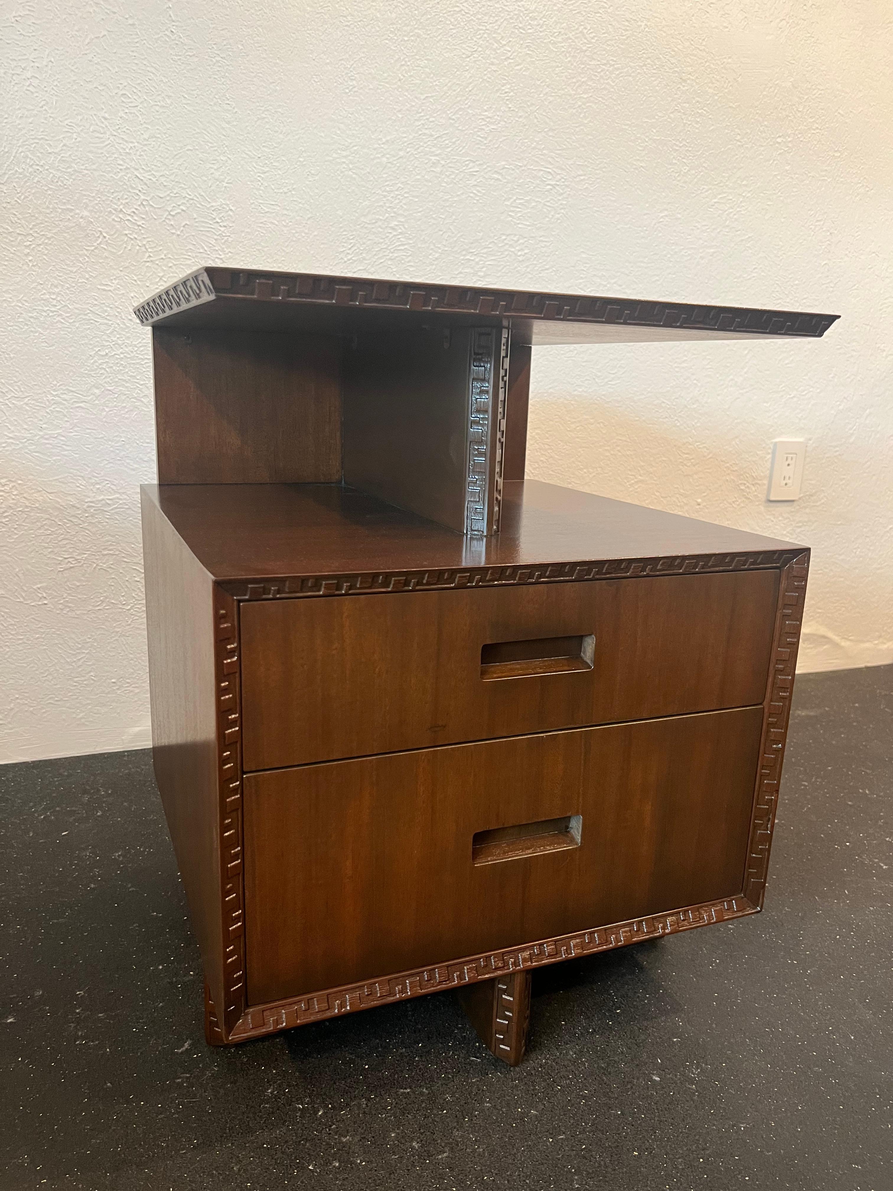 North American Frank Lloyd Wright for Heritage Henredon “Taliesin” Side Table For Sale