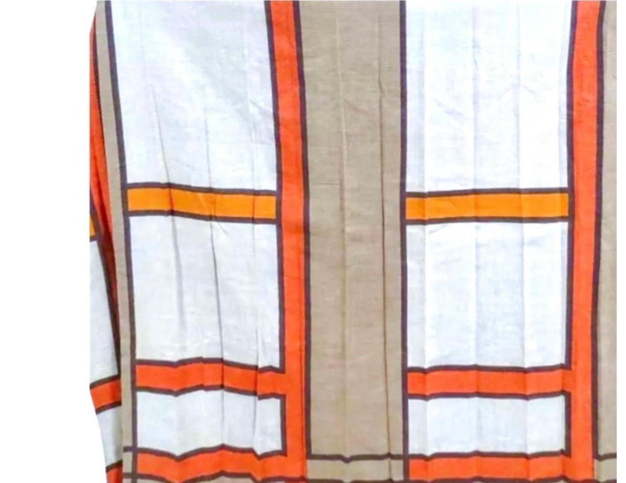 Frank Lloyd Wright per Schumacher Design 103: Pannello grande in lino marrone e rosso 1955 in vendita 1