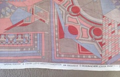 Frank Lloyd Wright für Schumacher Imperial Tokyo Textile, 3 Yards, 1950er Jahre USA.