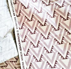 Frank Lloyd Wright for Schumacher Liberty Triangles Geometric Amethyst Textile