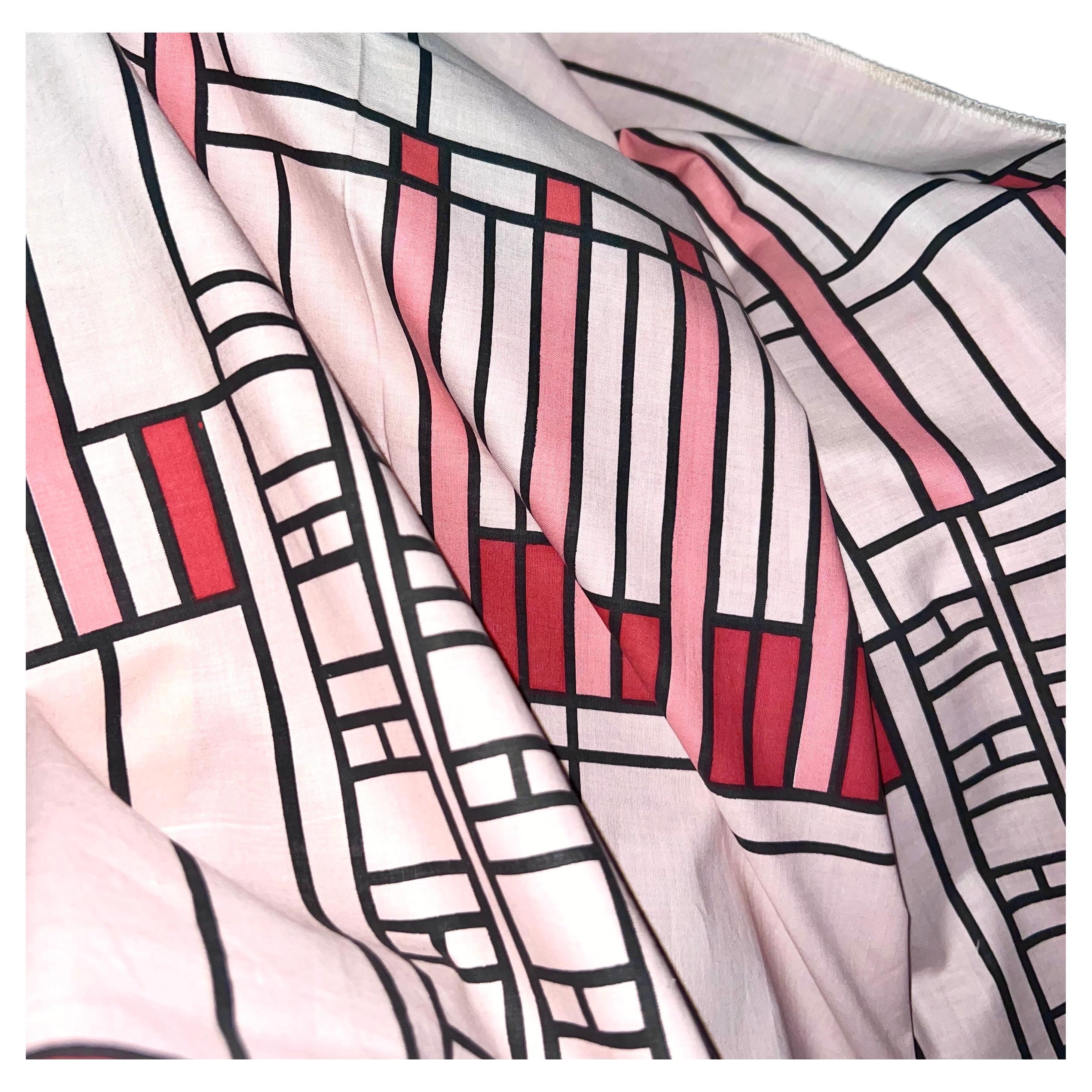 Frank Lloyd Wright for Schumacher Taliesin Design 107 Lotus Pink Textile, 1956