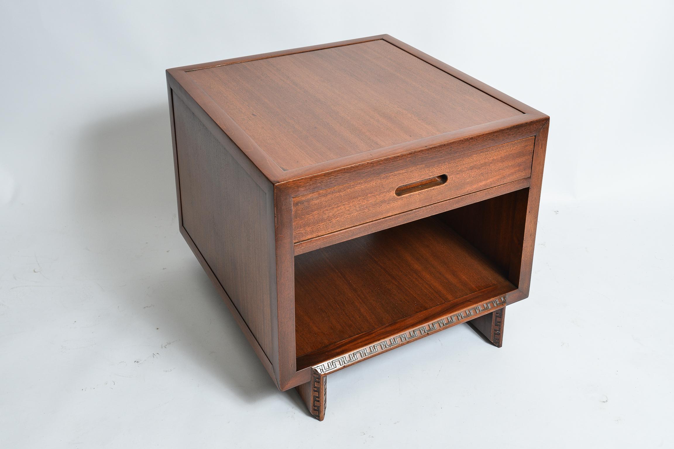 American Frank LLoyd Wright Henredon Night Tables For Sale