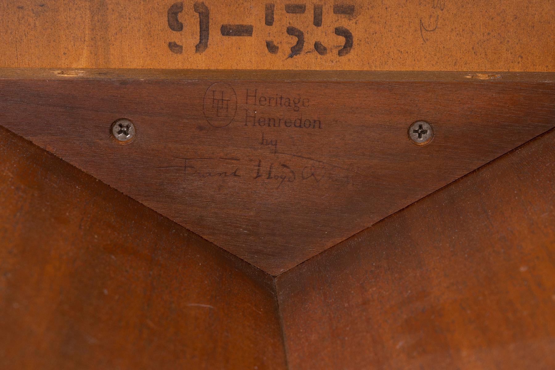 Acajou Ensemble de tables basses Henredon Frank Lloyd Wright, 1956 en vente