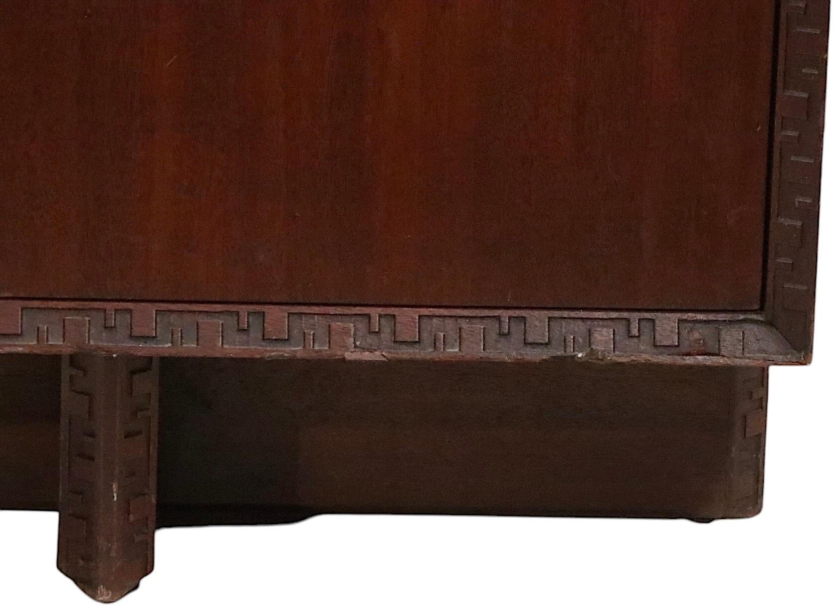 Frank Lloyd Wright Heritage Henredon  Taliesin Four Drawer Dresser  Nightstand For Sale 1