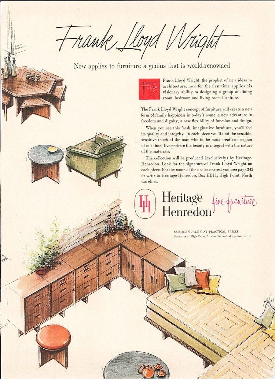 20th Century Frank Lloyd Wright Heritage Taliesin Hexagonal Mahogany Coffee Table, 1955