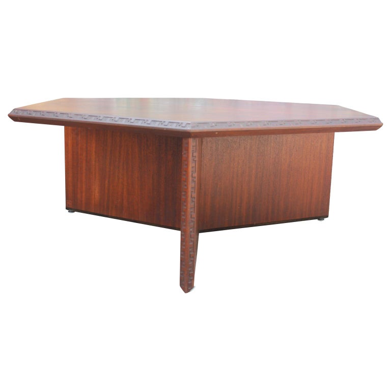 Frank Lloyd Wright Hexagonal Coffee Table for Heritage ...