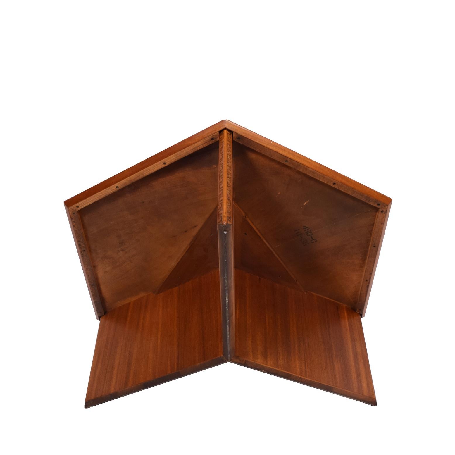 American Frank Lloyd Wright Hexagonal Coffee Table for Heritage-Henredon