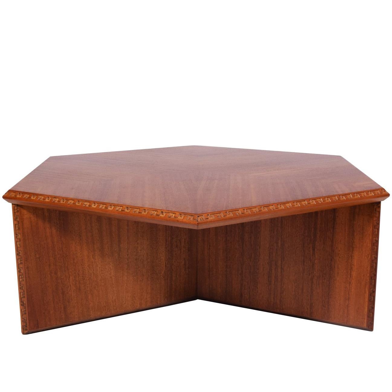 Frank Lloyd Wright Hexagonal Coffee Table for Heritage-Henredon