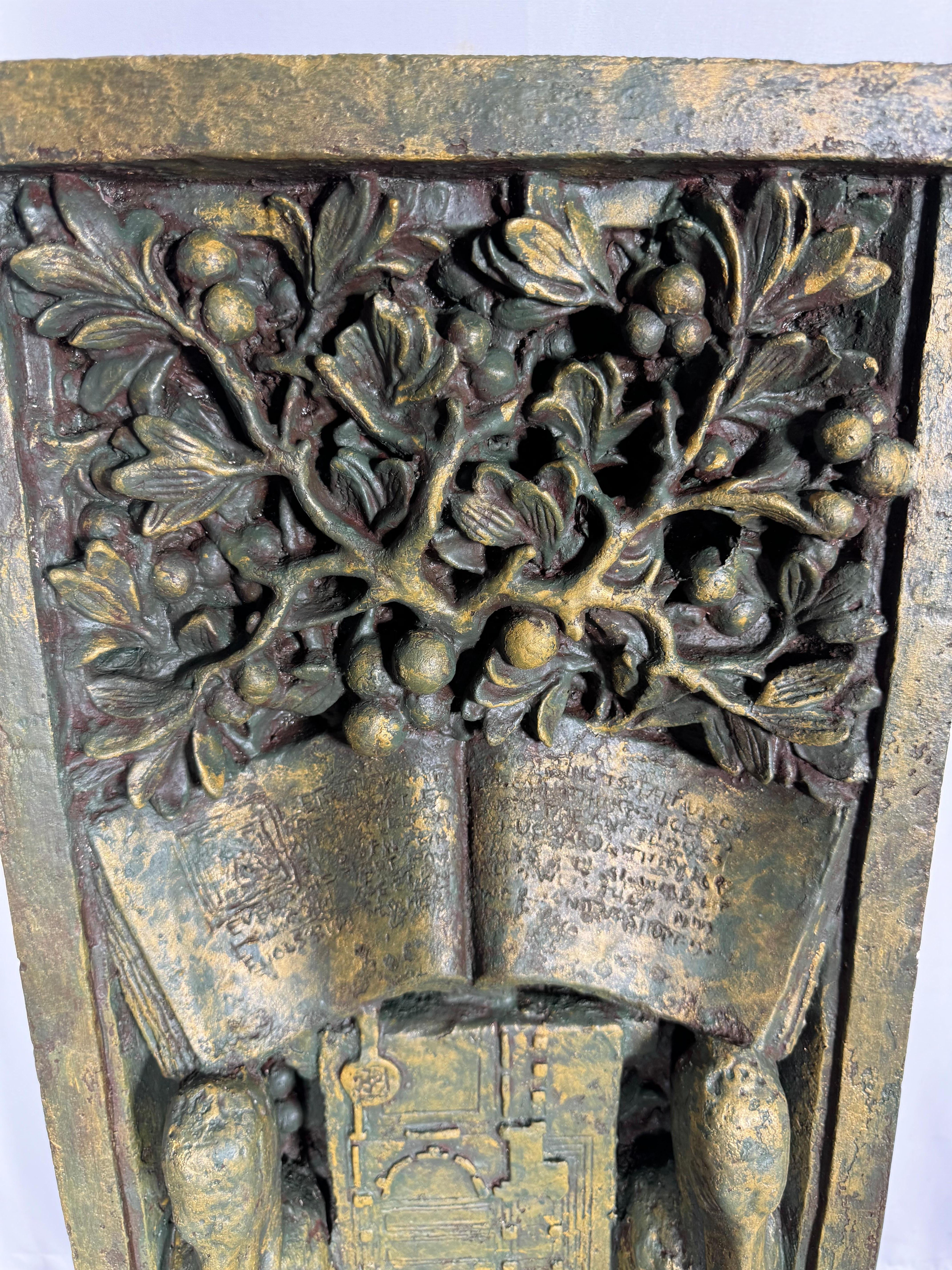 Art Deco Frank Lloyd Wright Home & Studio foundation Ornamental Cast relief