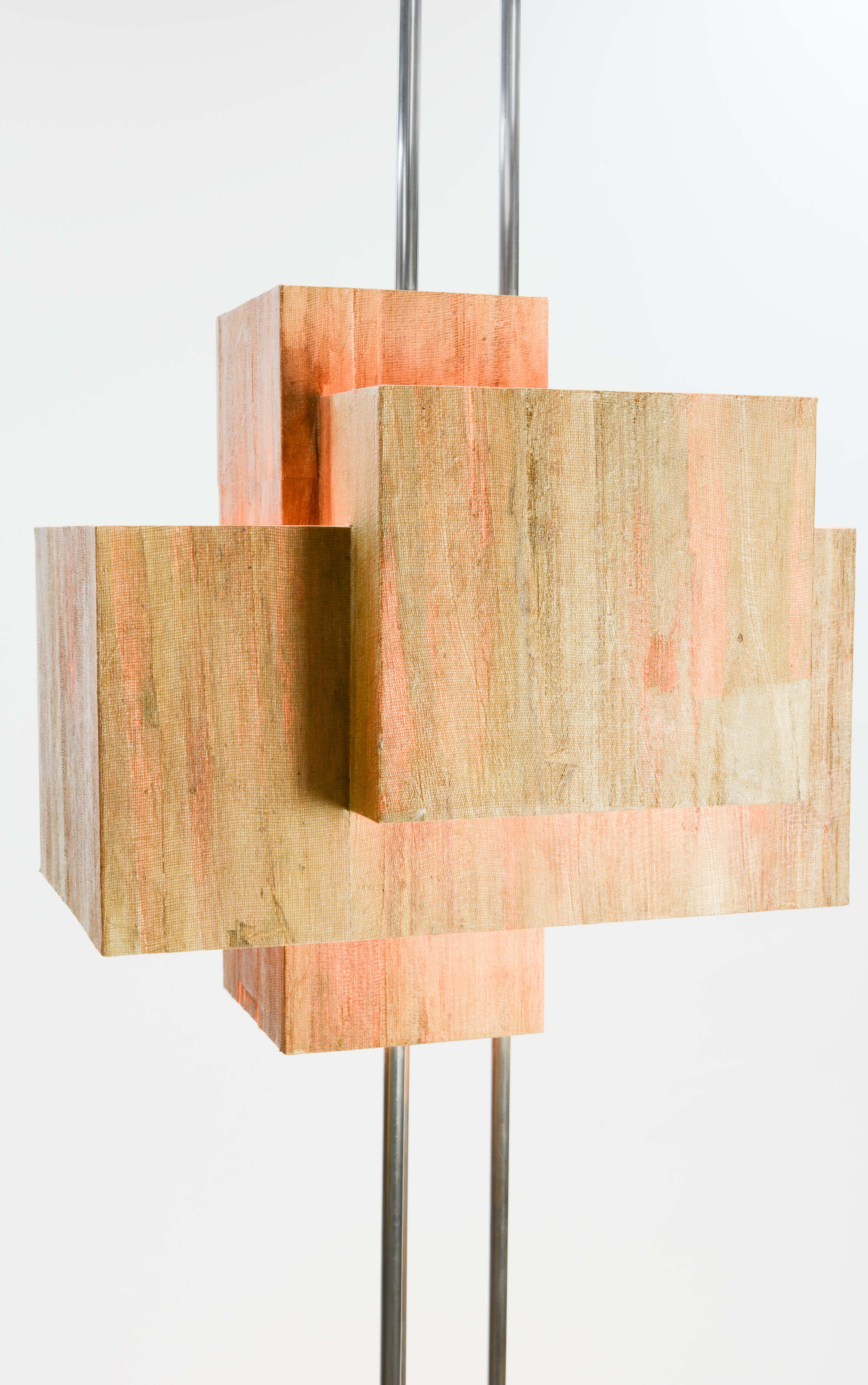 Frank Lloyd Wright Inspired Floor Lamp by Lighting Artisan Jamie Voilette For Sale 3