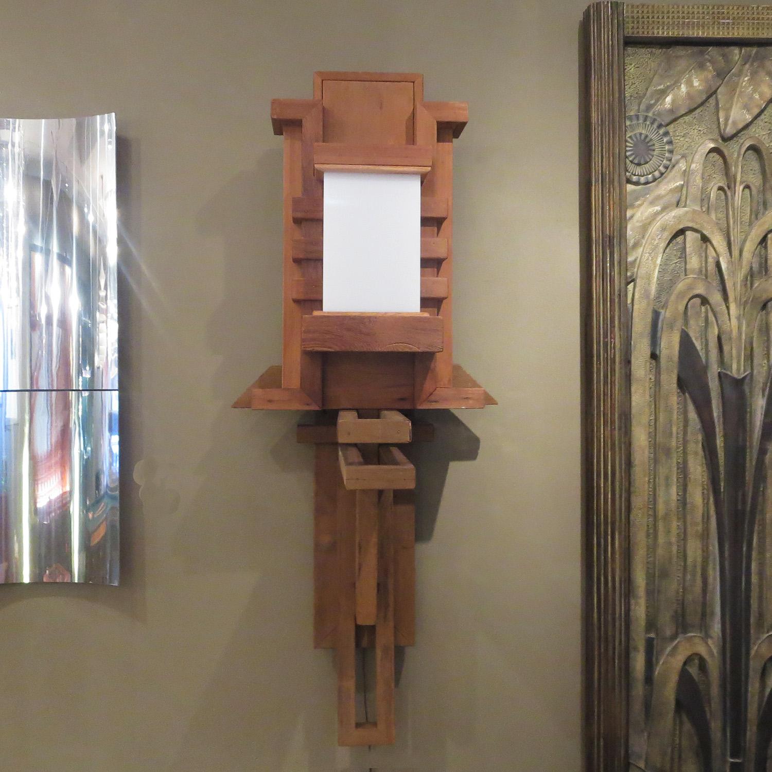 Arts and Crafts Frank Lloyd Wright Inspired Wall Lamp