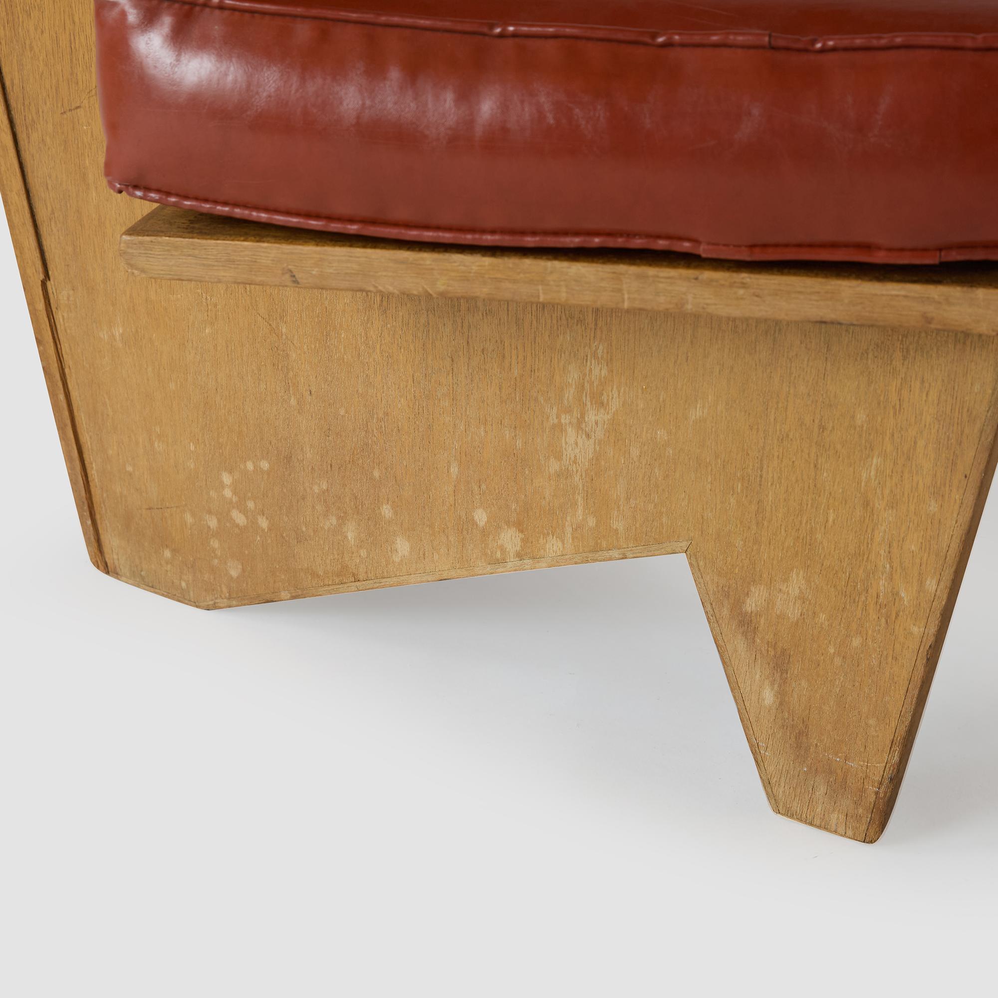 Frank Lloyd Wright Lounge Chair aus dem Dorothy-Turkel-Haus, Detroit im Angebot 6