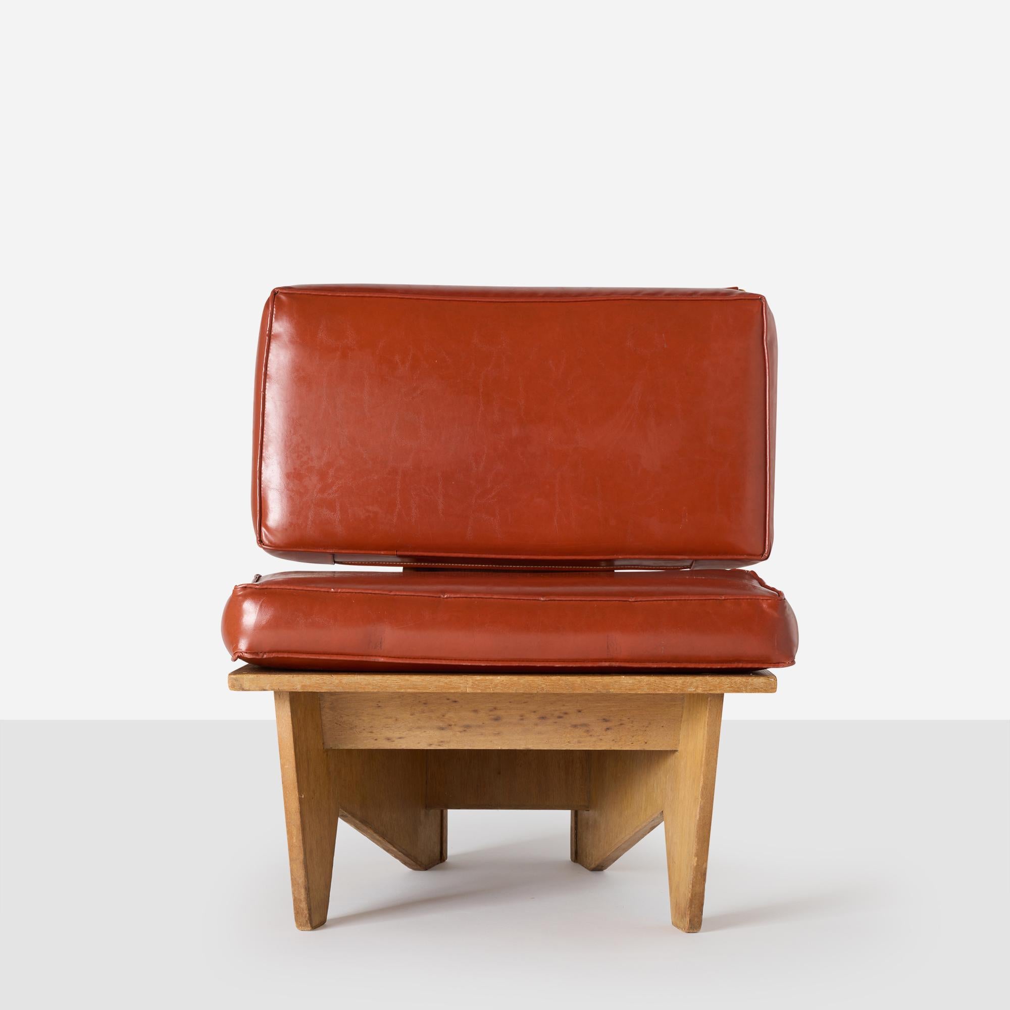 Frank Lloyd Wright Lounge Chair aus dem Dorothy-Turkel-Haus, Detroit (Moderne) im Angebot