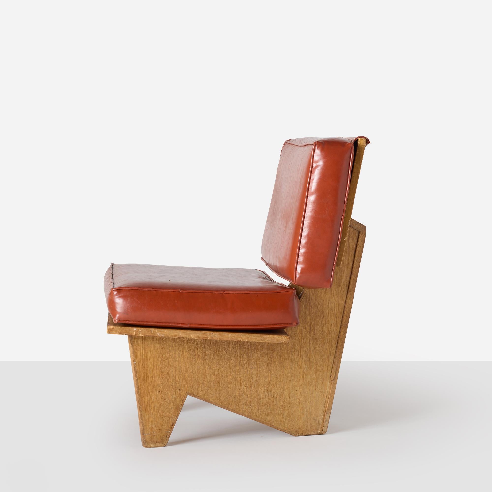 Frank Lloyd Wright Lounge Chair aus dem Dorothy-Turkel-Haus, Detroit im Zustand „Gut“ im Angebot in San Francisco, CA