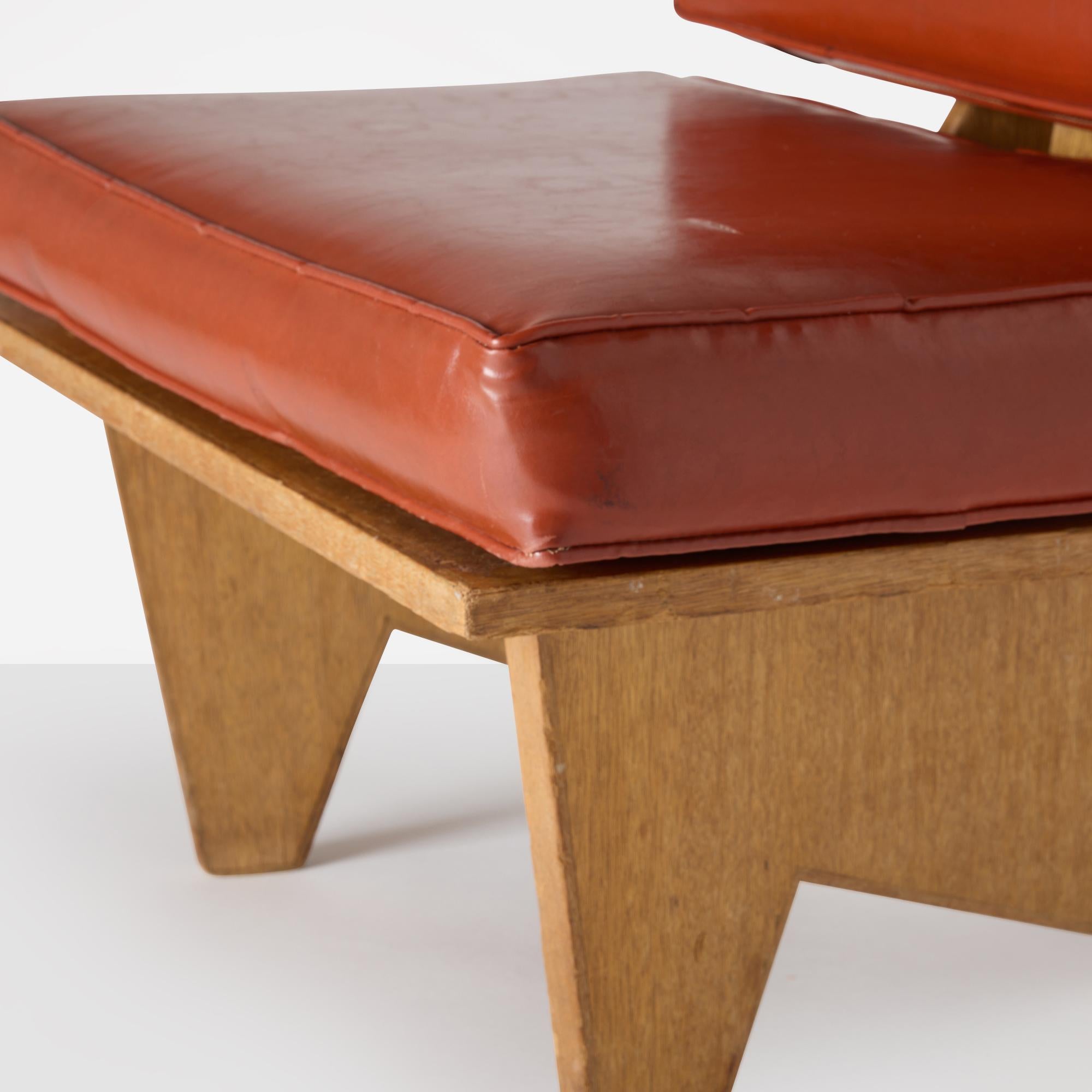 Frank Lloyd Wright Lounge Chair aus dem Dorothy-Turkel-Haus, Detroit (Mitte des 20. Jahrhunderts) im Angebot