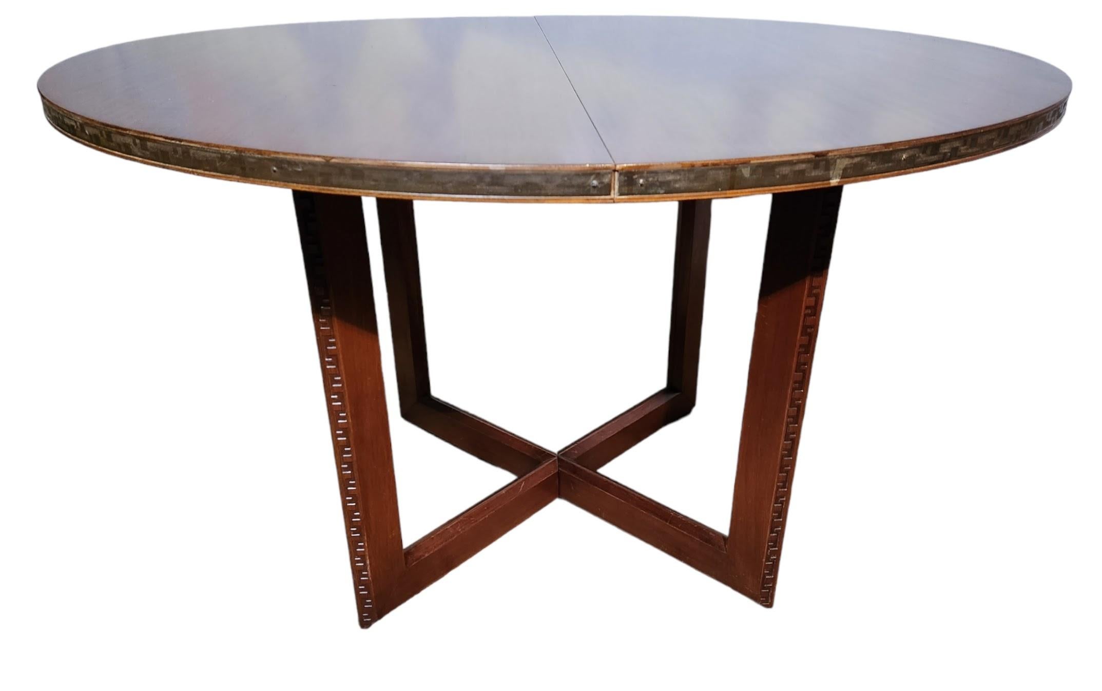 Frank Lloyd Wright Mahogany Dining Table Taliesin Heritage Henredon #2000, 1955 2