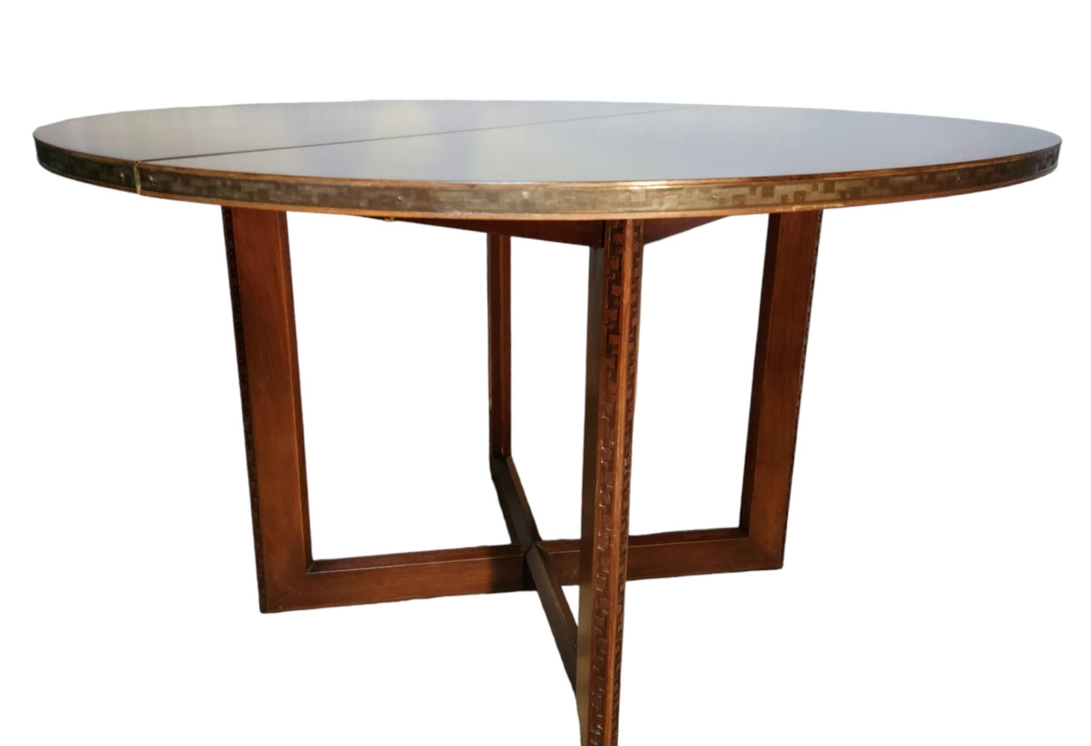 20th Century Frank Lloyd Wright Mahogany Dining Table Taliesin Heritage Henredon #2000, 1955