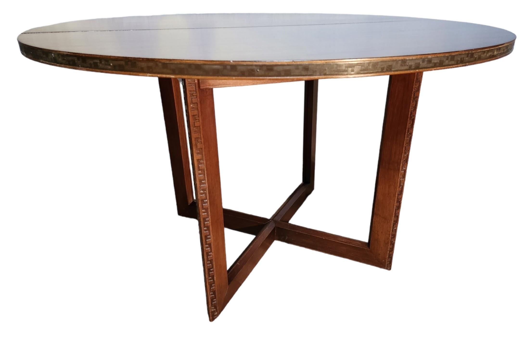 Frank Lloyd Wright Mahogany Dining Table Taliesin Heritage Henredon #2000, 1955 6