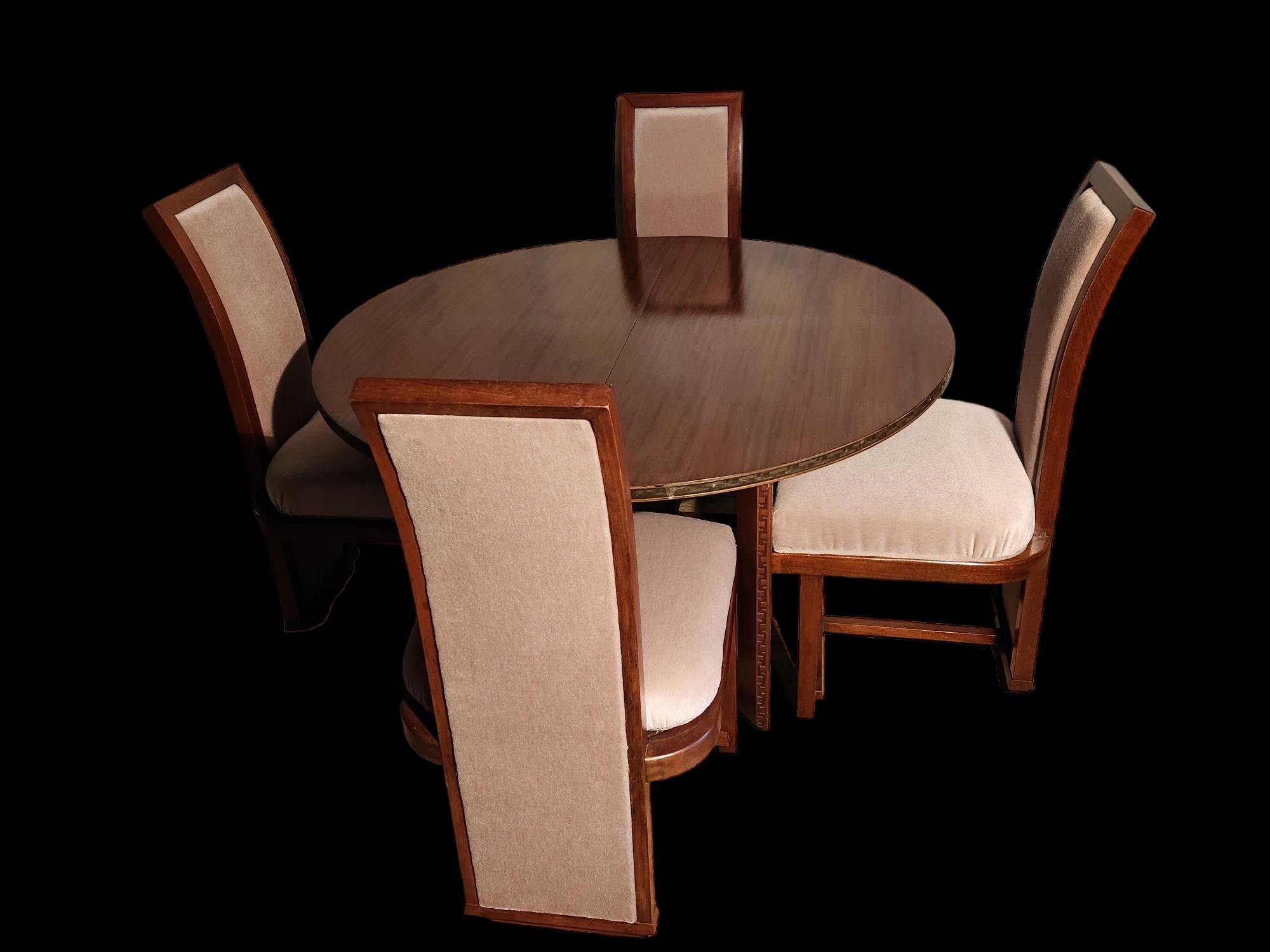 American Frank Lloyd Wright Mahogany Dining Table Taliesin Heritage Henredon #2000, 1955