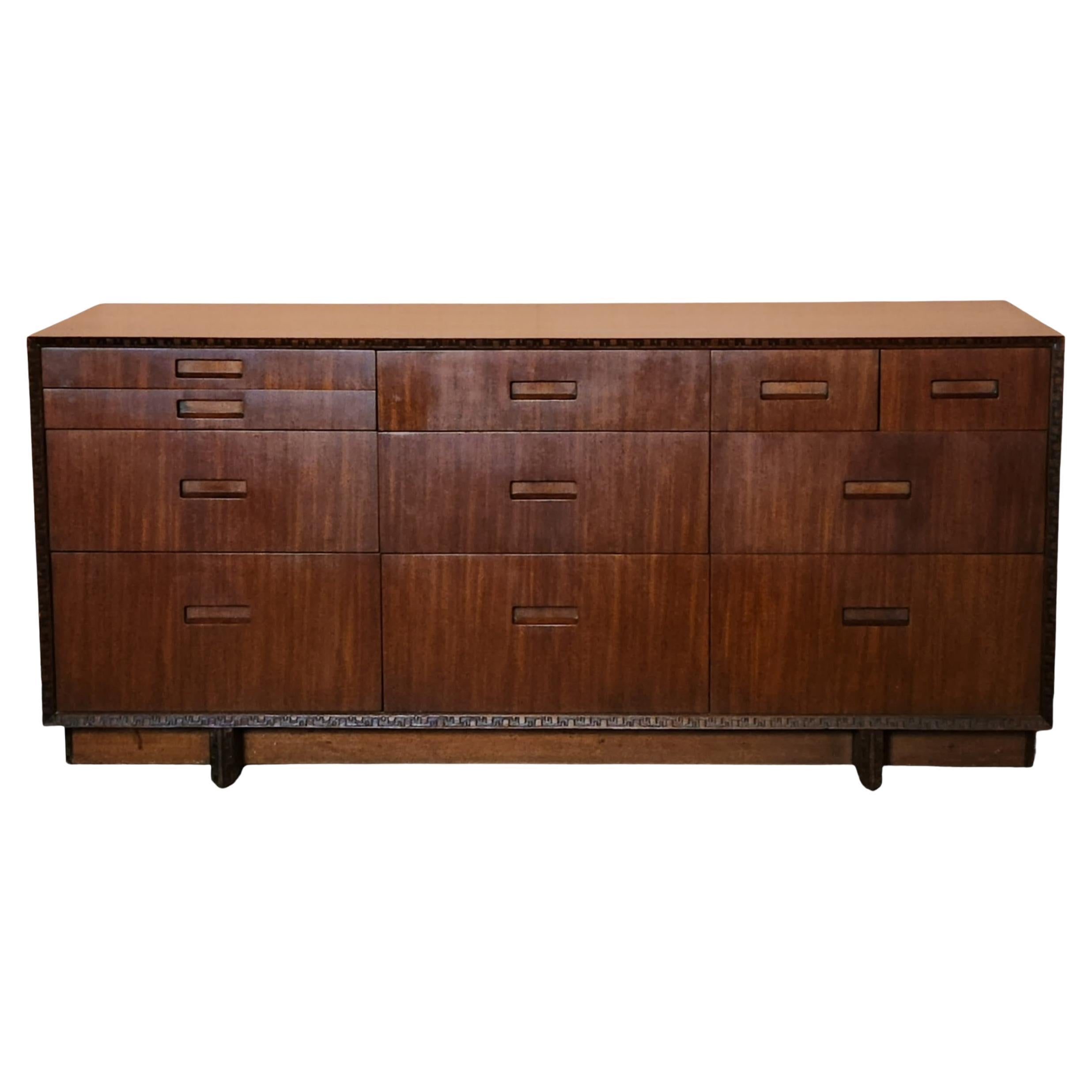 Frank Lloyd Wright Mahogany Dresser Sideboard Taliesin Heritage Henredon 1955