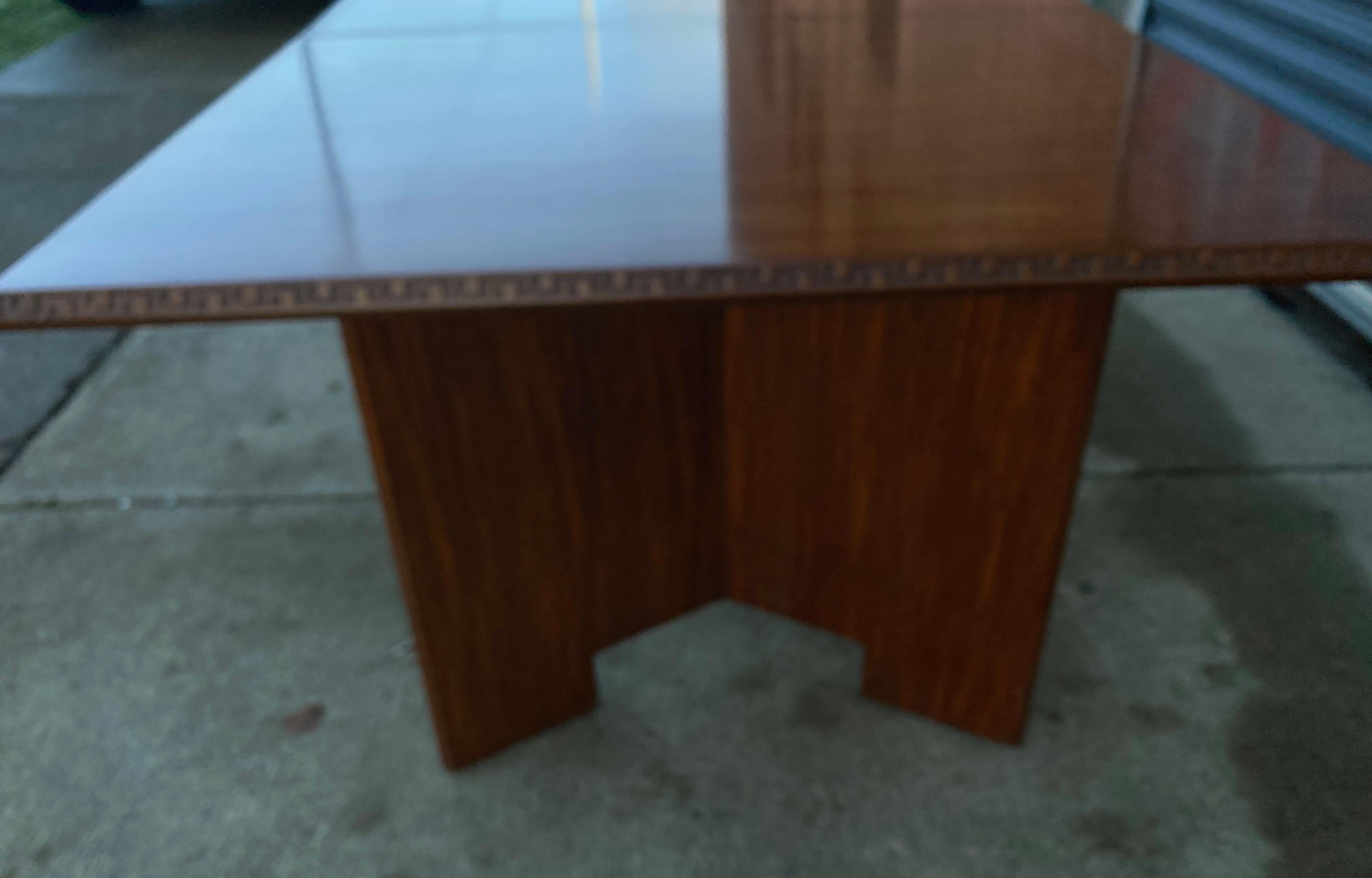 Frank Lloyd Wright Mahogany Extension Dining Table, ,  For Sale 5
