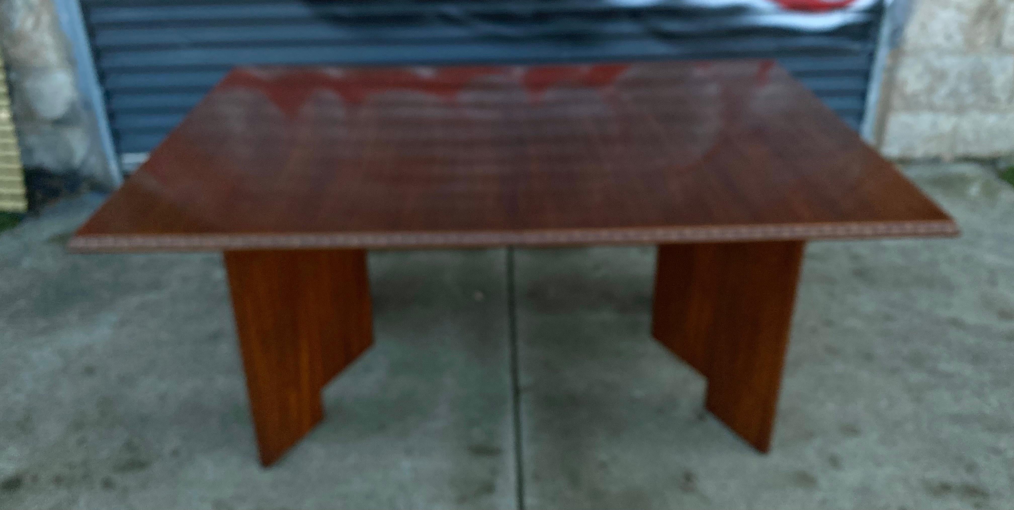 Frank Lloyd Wright Mahogany Extension Dining Table, ,  For Sale 7