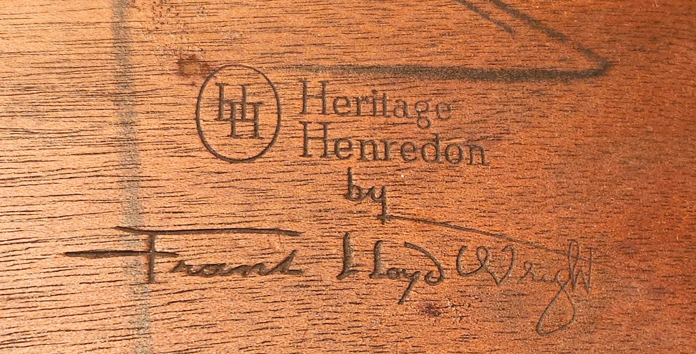 Frank Lloyd Wright Mahogany Game Table Risers Heritage Henredon Taliesin 1955 10