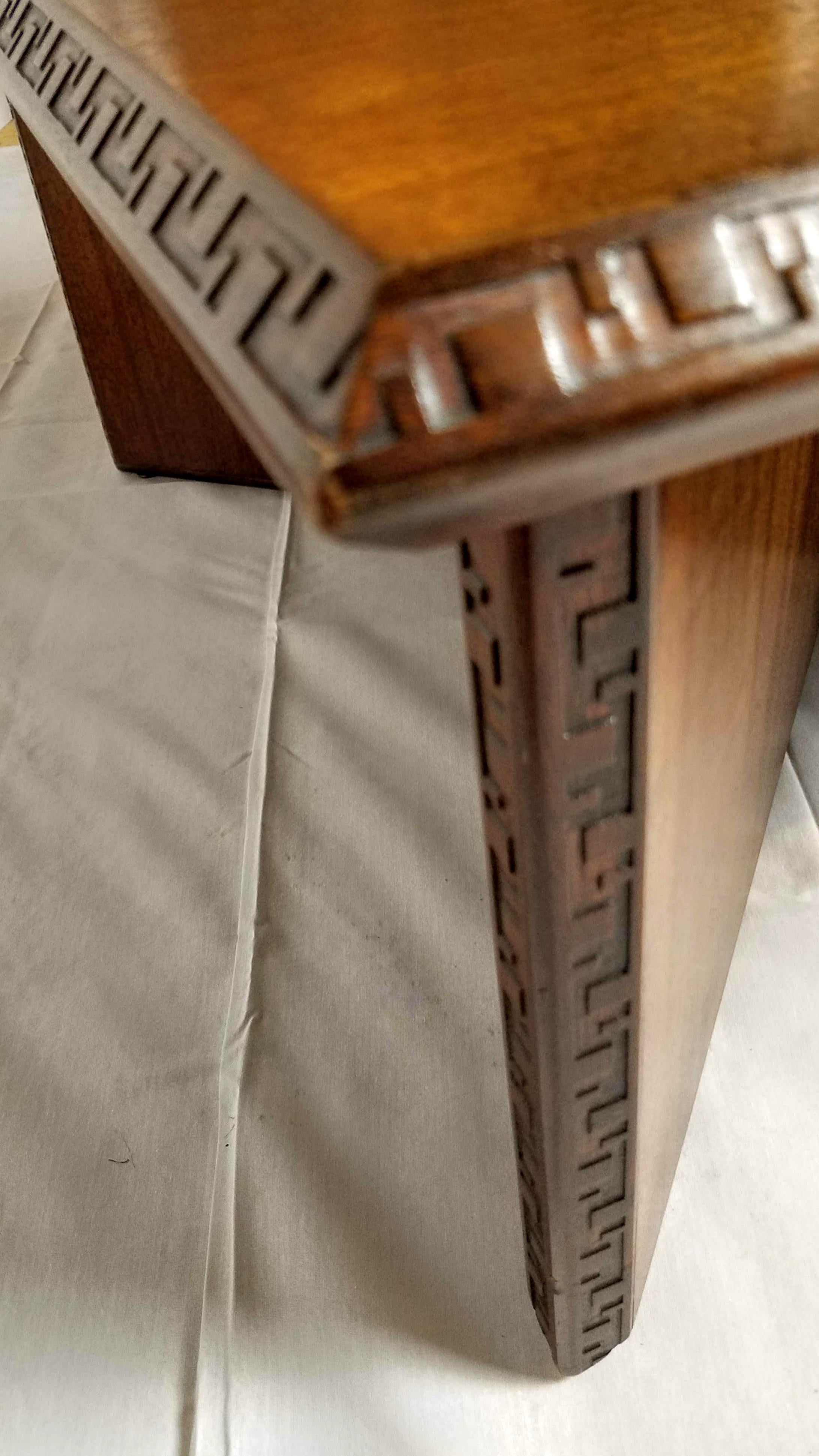 Mid-Century Modern Frank Lloyd Wright Mahogany Low Coffee Table Taliesin Heritage Henredon, 1955