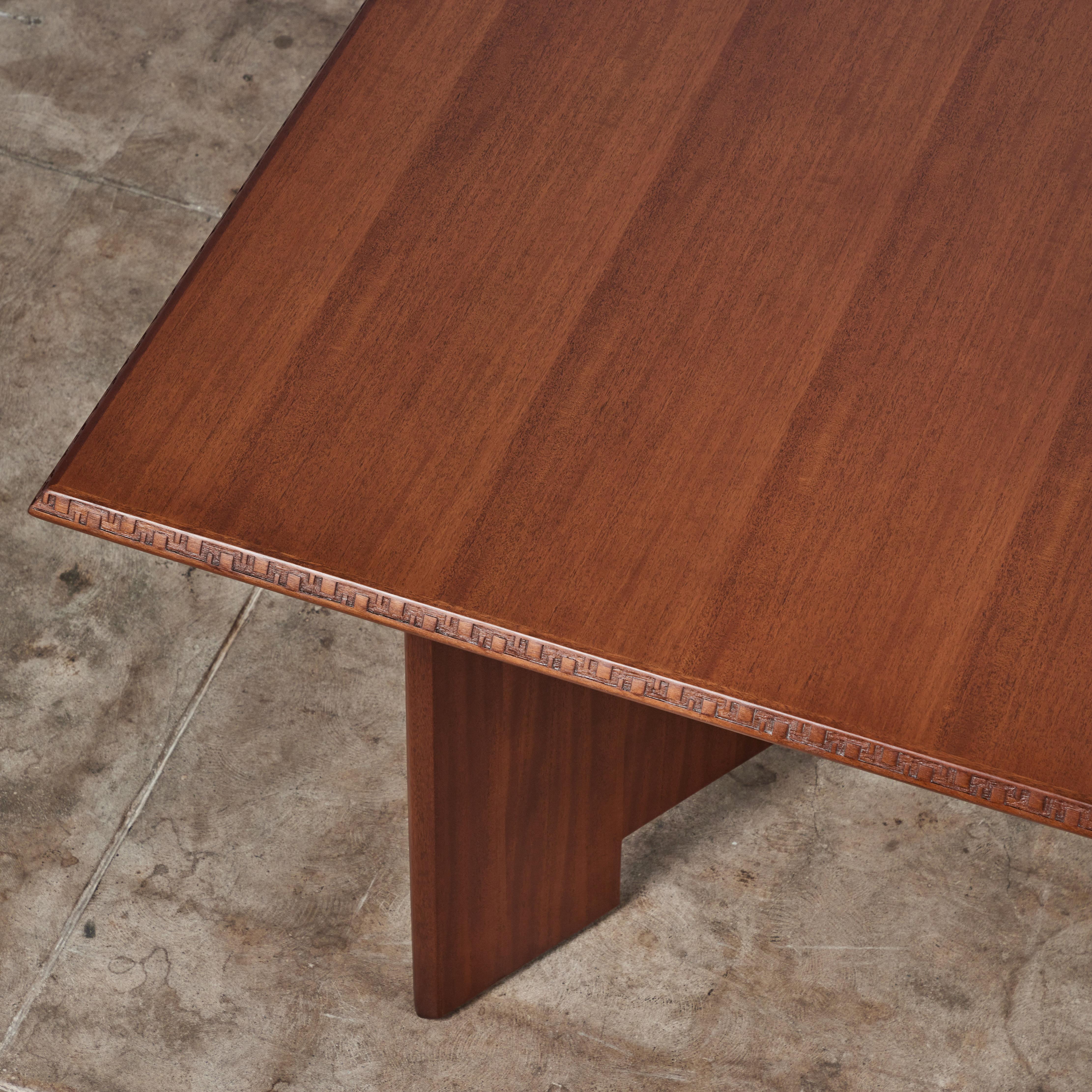 Frank Lloyd Wright Mahogany “Taliesin” Dining Table for Heritage-Henredon 5