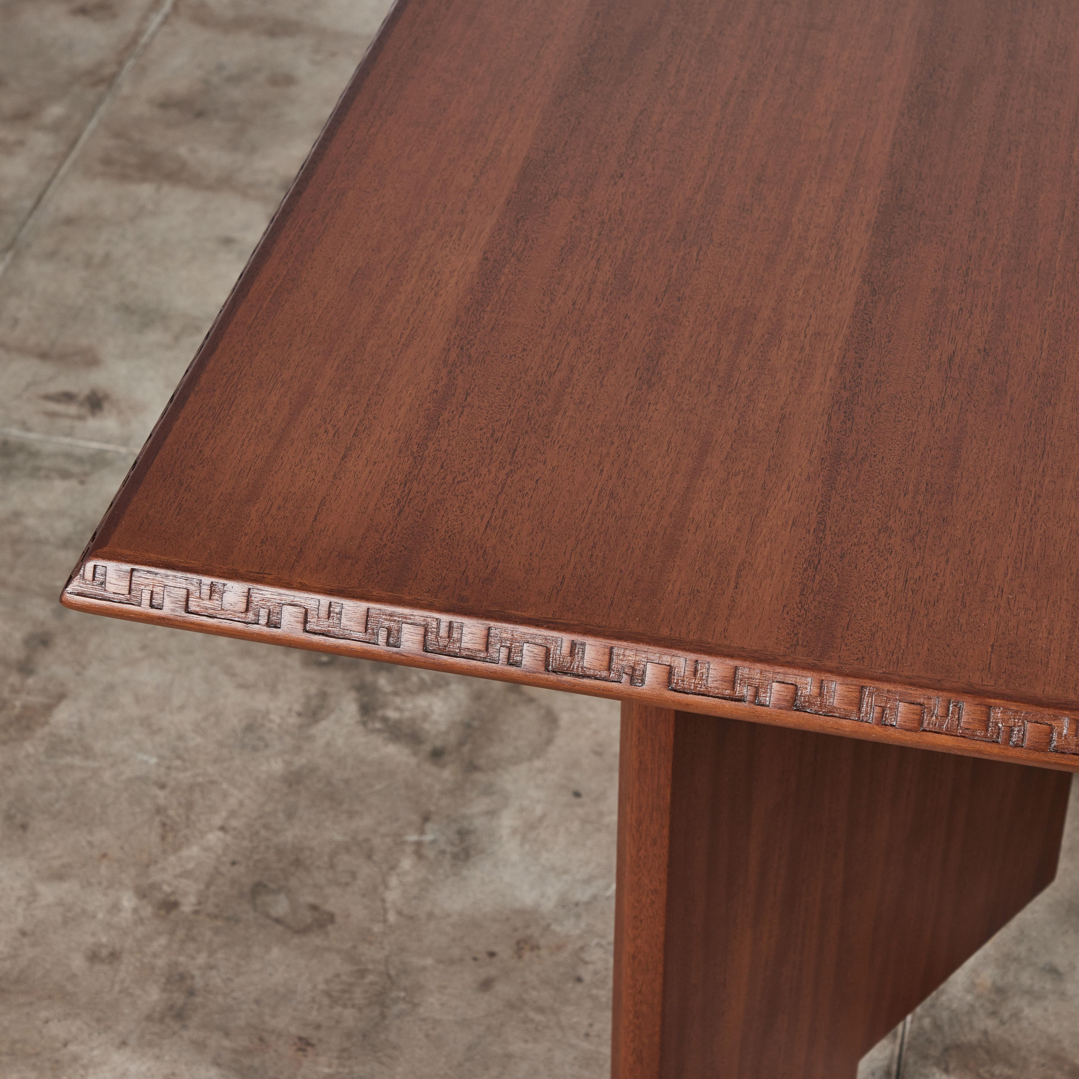 Frank Lloyd Wright Mahogany “Taliesin” Dining Table for Heritage-Henredon 9