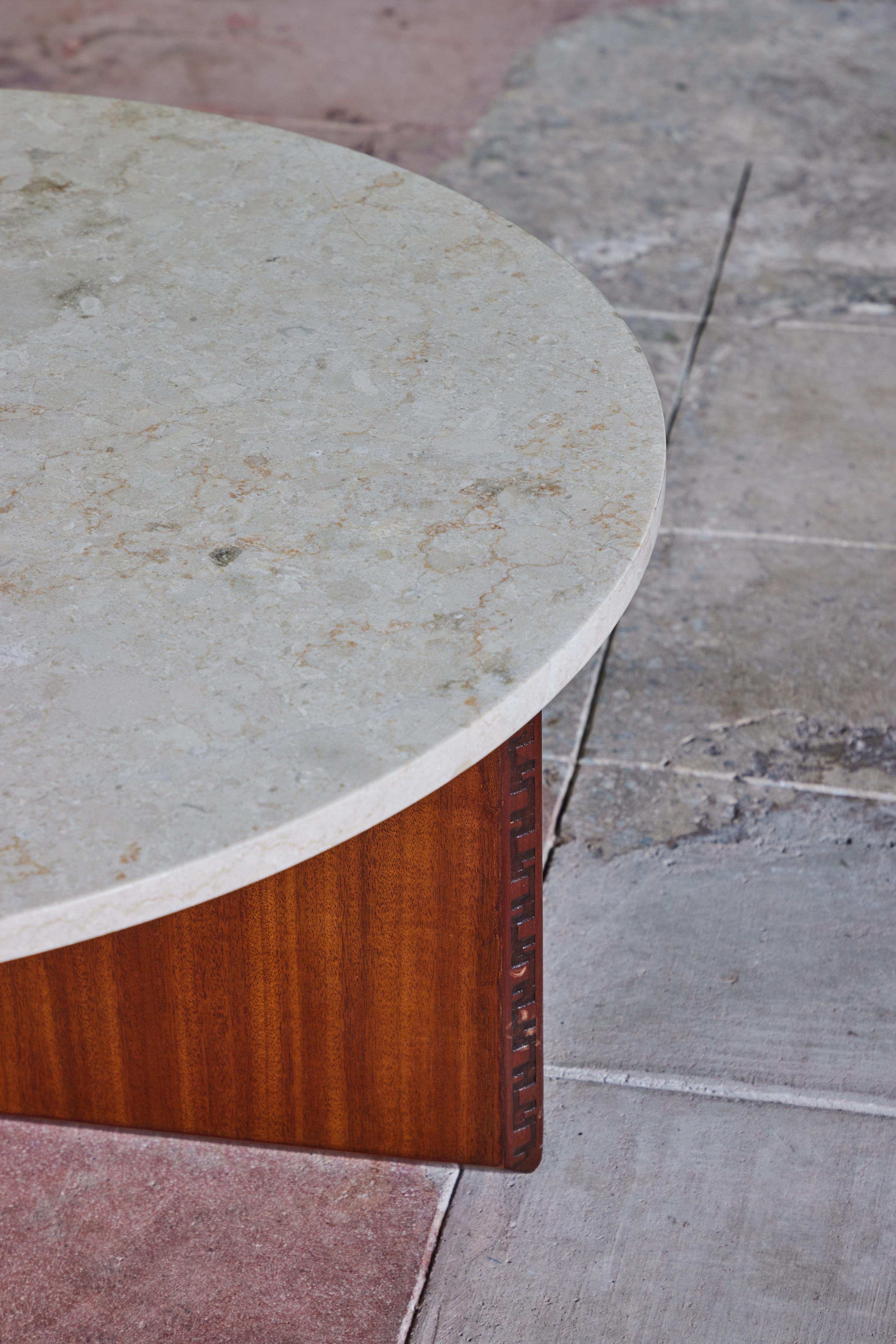 Frank Lloyd Wright Marble Top “Taliesin” Coffee Table for Heritage-Henredon 7