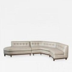 Canapé sectionnel tapissé américain moderne du milieu du siècle dernier de Frank Lloyd Wright