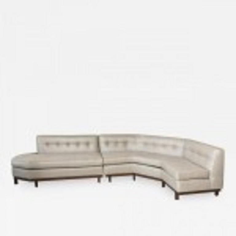 Mid-Century Modern Canapé sectionnel tapissé américain moderne du milieu du siècle dernier de Frank Lloyd Wright en vente