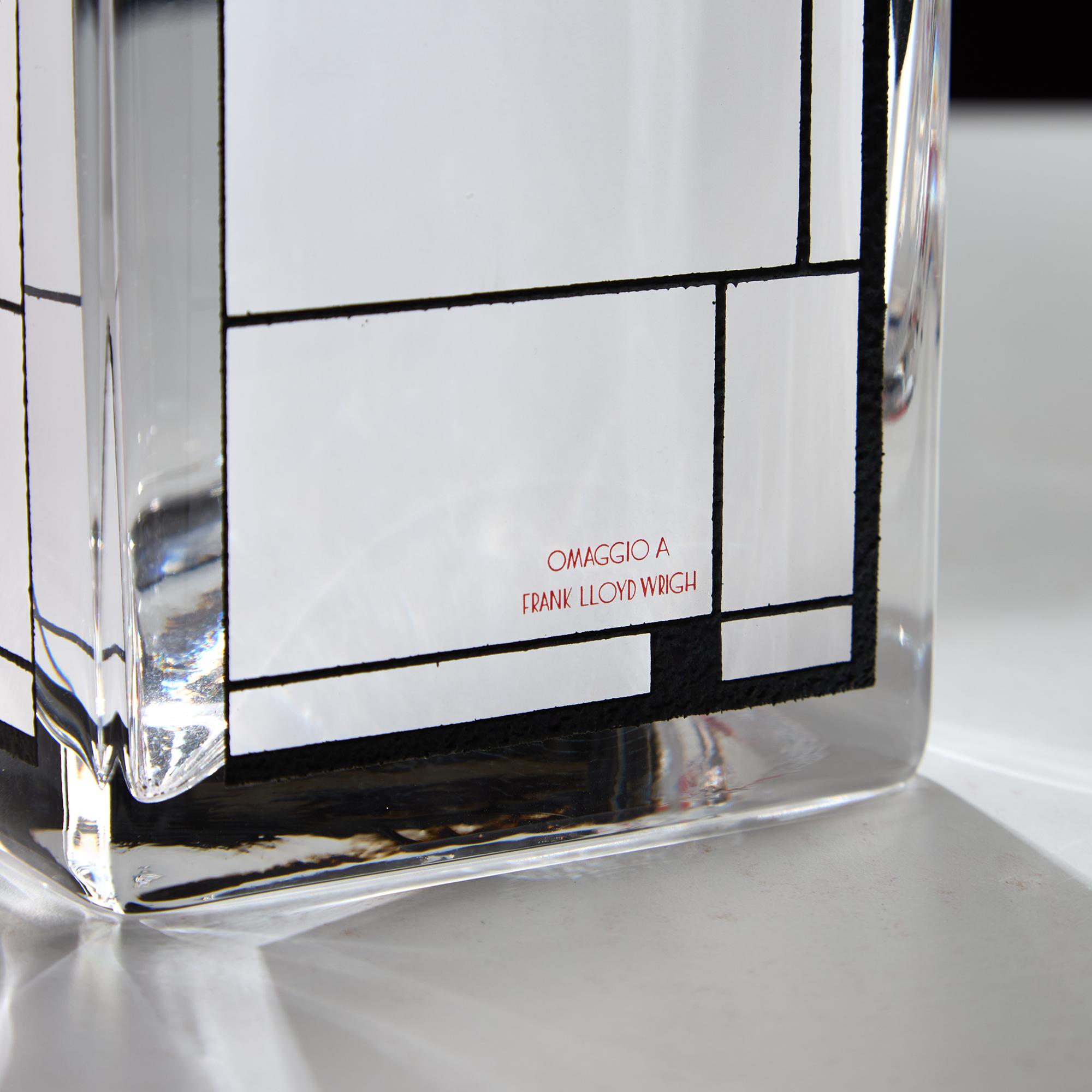 Vaso Frank Lloyd Wright Omaggio Twin Illinois, di Egizia in vendita 5